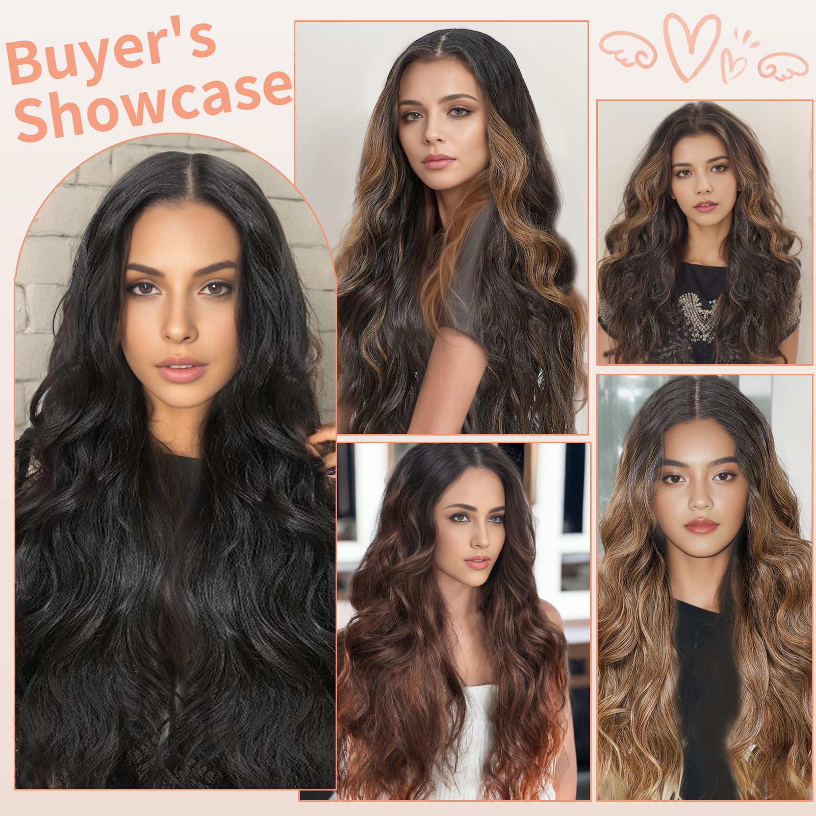 13x4x1 HD Lace Pre-Plucked Middle Part Synthetic Wig - Glueless Ready-to-Wear 26