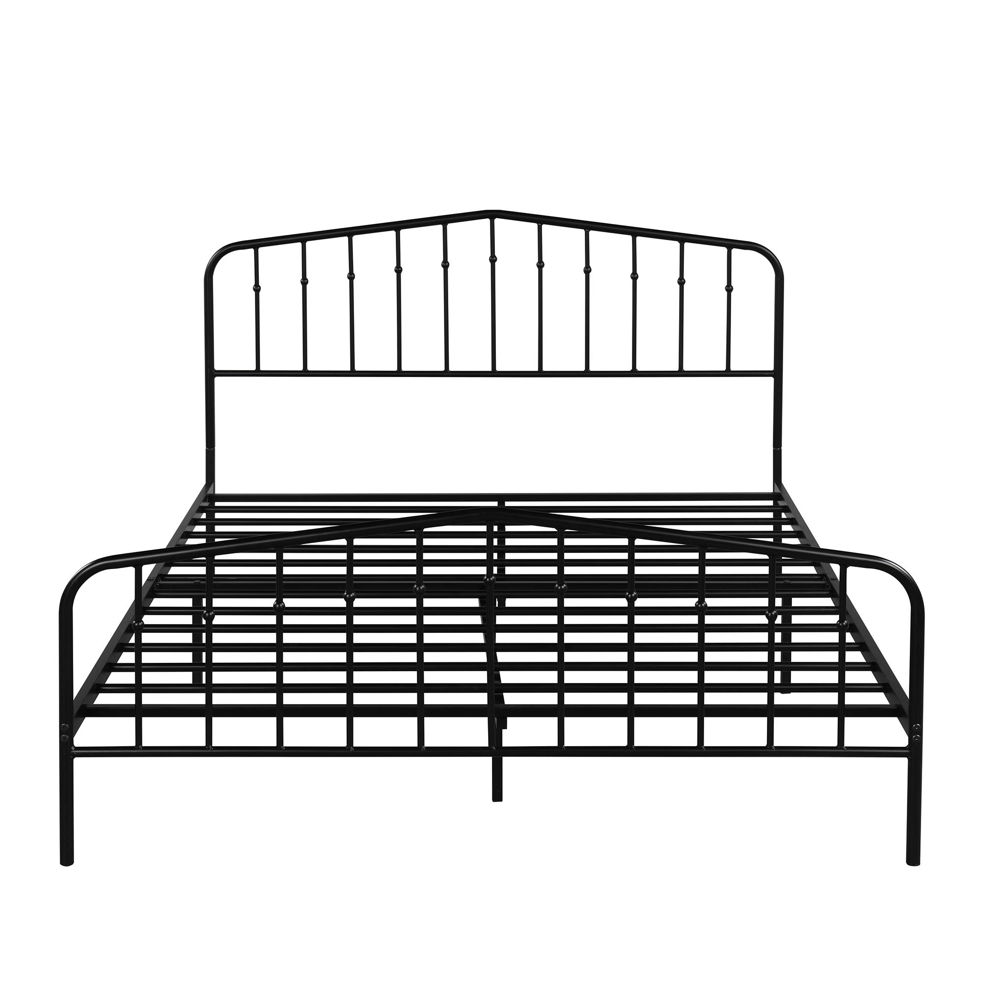 RUNNA Queen Size Metal Bed Frame with Headboard & Footboard - Sturdy Platform Bed Frame, No Box Spring Needed, Under Bed Storage Space - Perfect for Modern Bedrooms, Guest Rooms & Small Apartments
