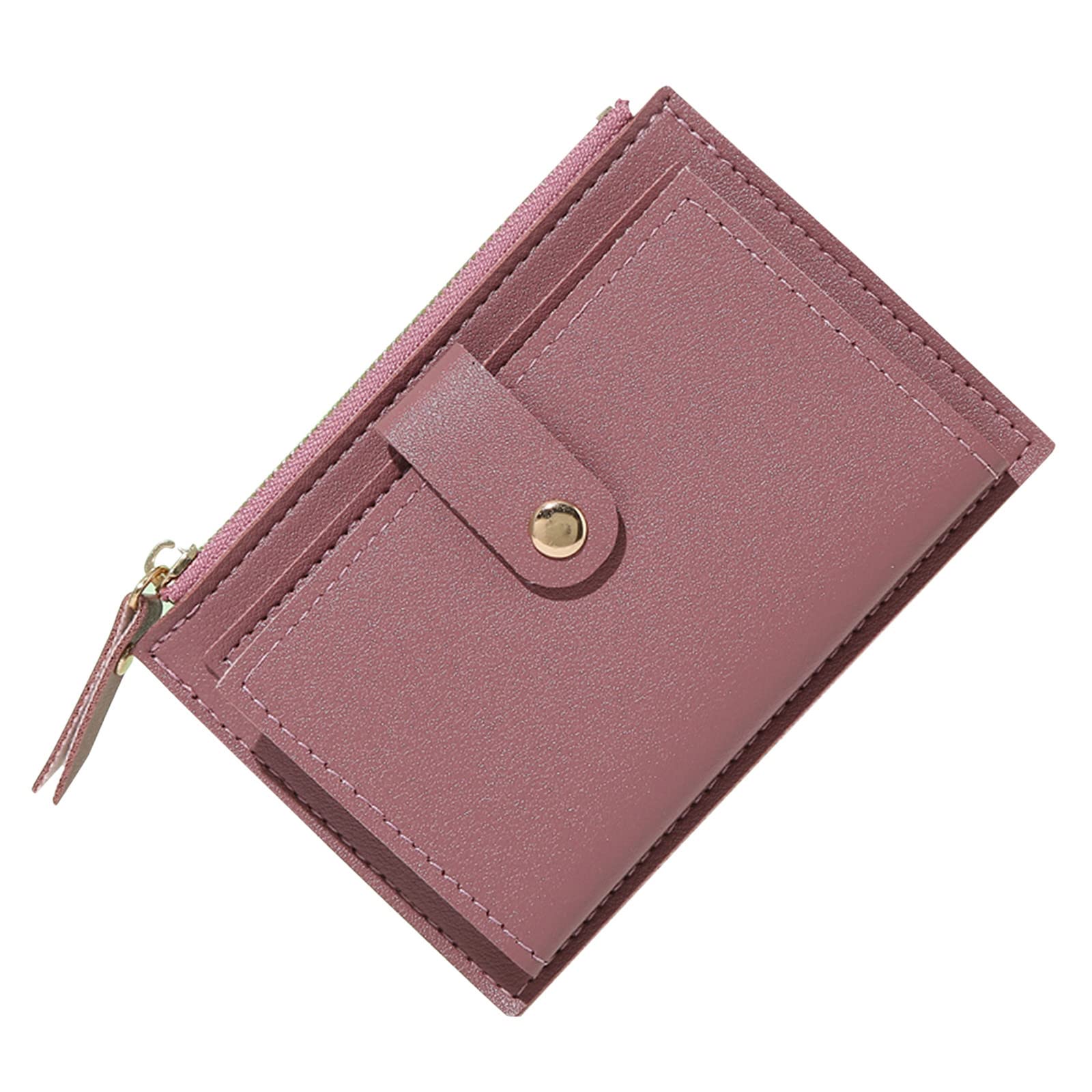 Stick-On Clear Phone Wallet for Women - Slim Leather Zip Coin Purse with Multiple Card Slots | Perfect for Everyday Use, Travel & Shopping