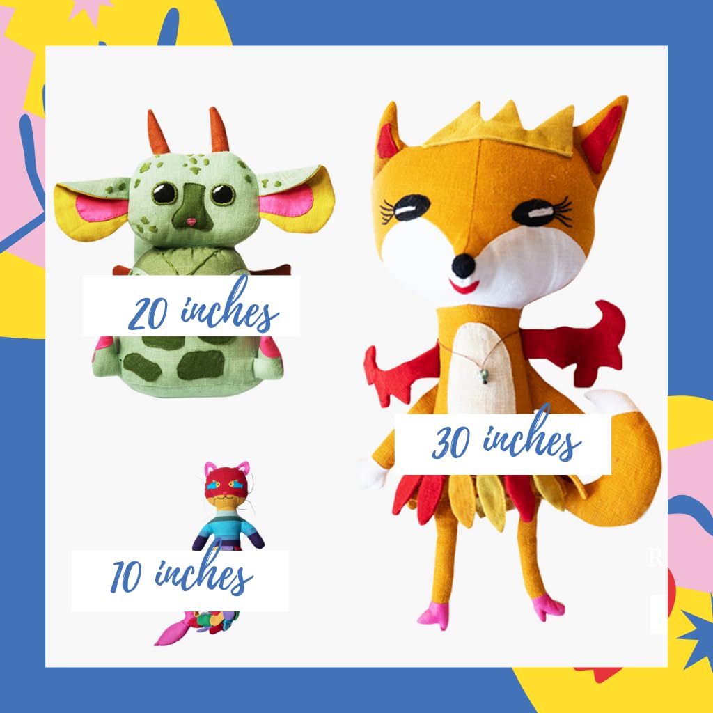 Custom Handmade Stuffed Animals from Kids' Drawings - Personalized Plush Dolls, Toy Figures & Accessories - 10 Inch Soft Stuffed Animals for Girls (Perfect for Birthdays, Gifts & Nursery Decor)