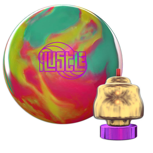 Roto Grip Hustle Glow Reactive Bowling Ball for Men & Women - High Performance Hook Potential for League & Tournament Play - Perfect for Night Bowling & Glow in the Dark Conditions