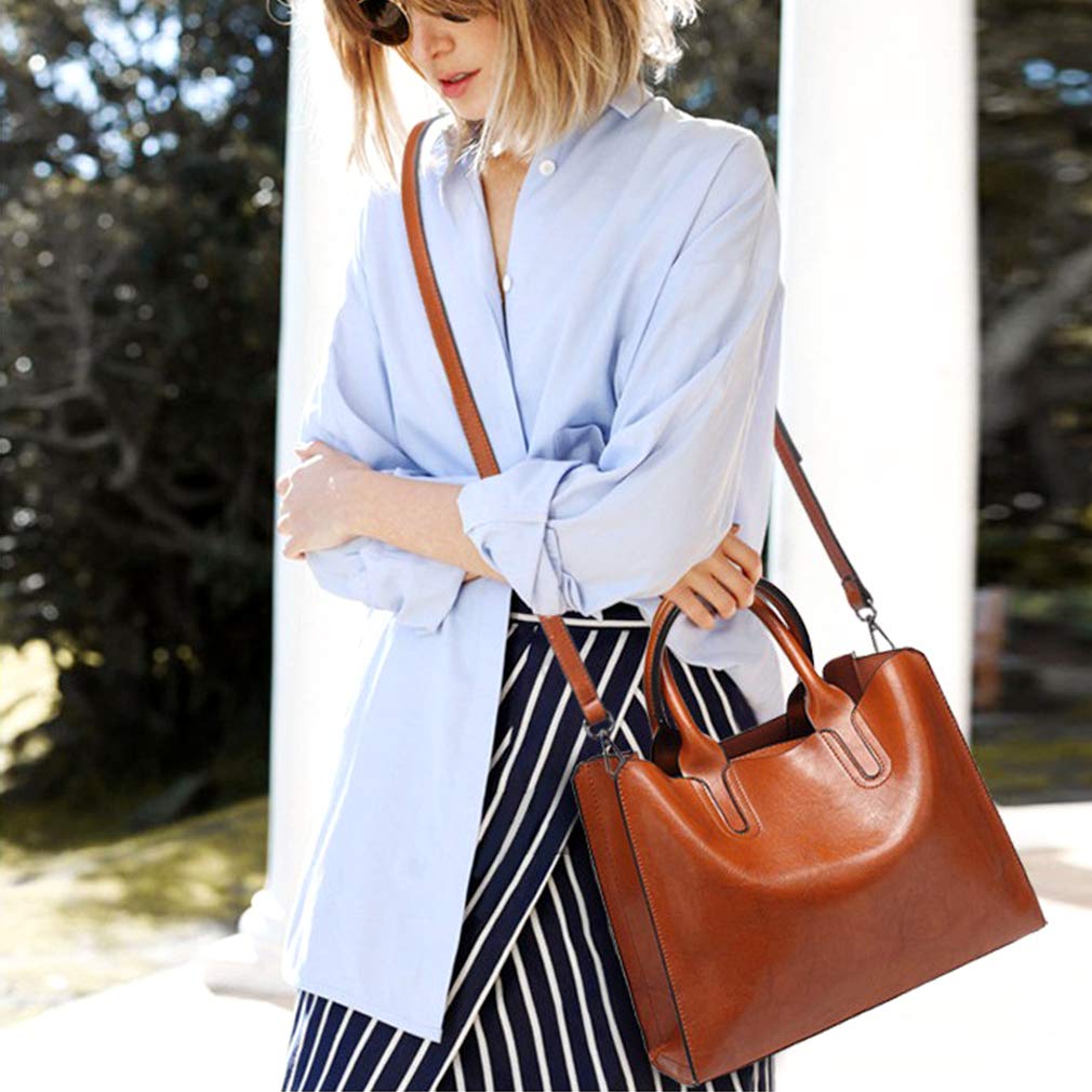Stylish Women's Leather Handbags - Top Handle Satchel & Tote Purses for Ladies | Fashionable Work Bag, Travel & Everyday Use