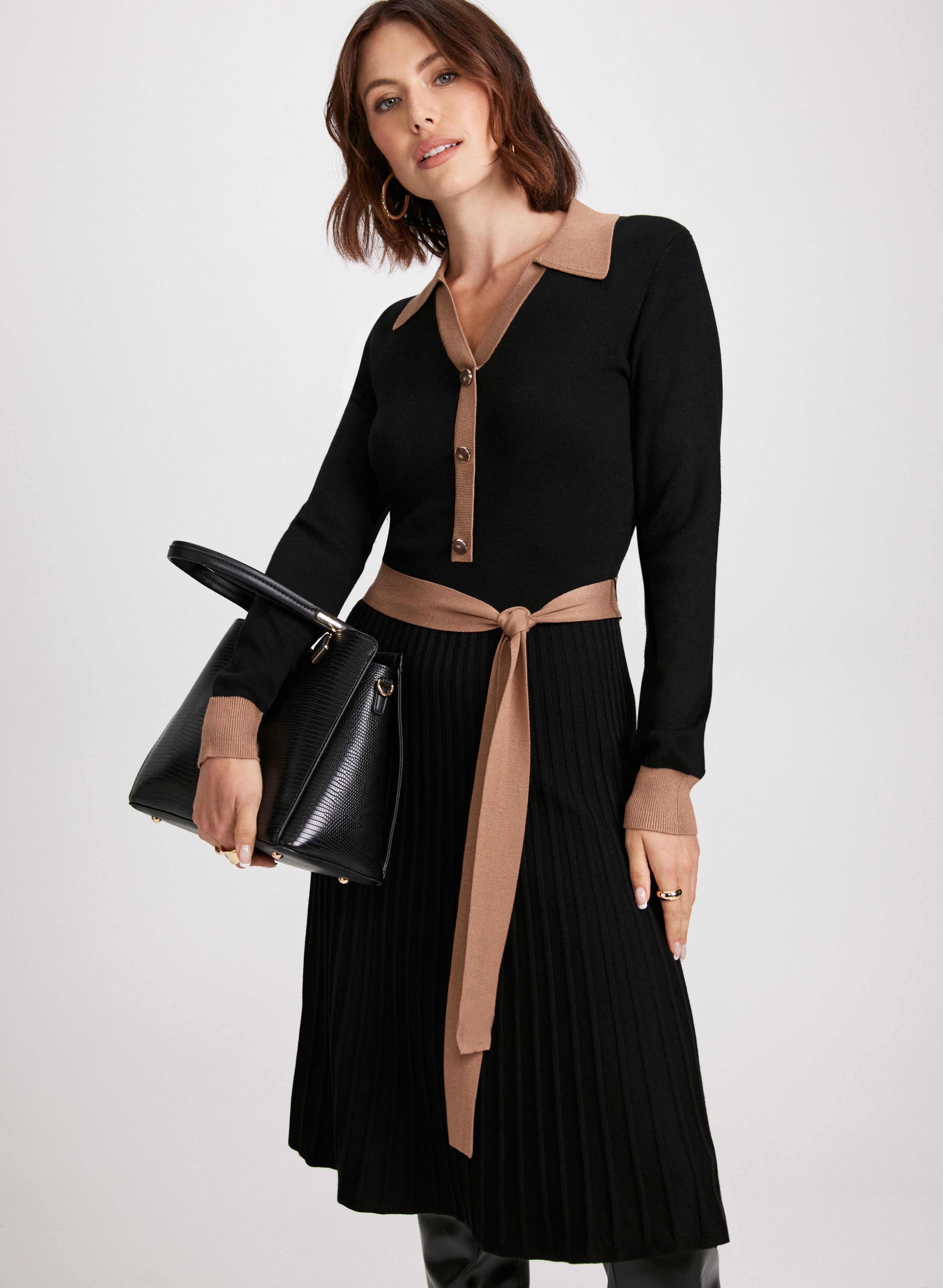 Stylish Colour Block Tie Waist Dress for Women - Perfect for Office, Party & Summer Outfits | Fashionable & Comfortable