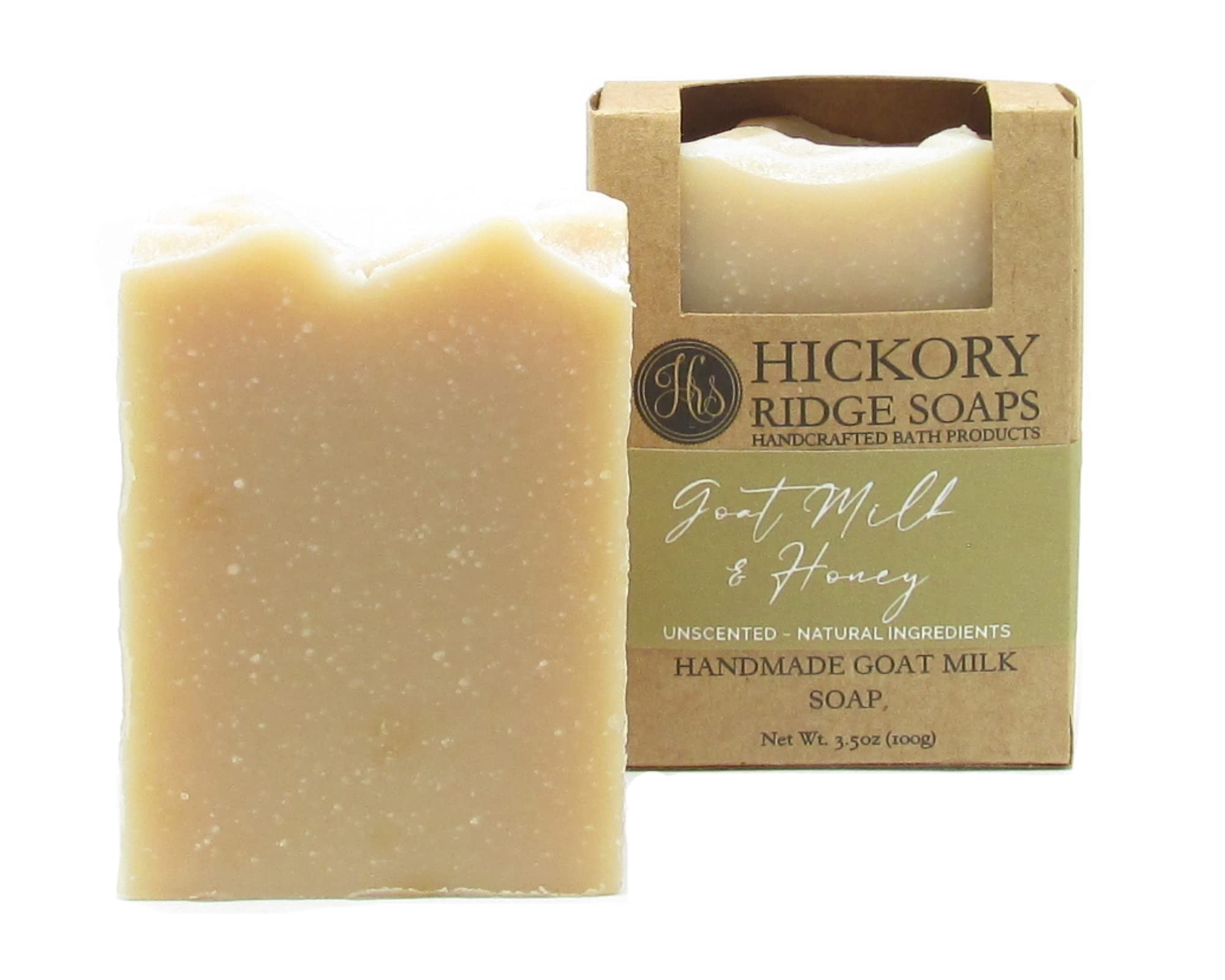Goat Milk & Honey Handmade Soap Bar with Shea Butter | Unscented Natural Soap for Sensitive Skin | Gentle Cleansing for Face & Body | Perfect for Dry Skin Care & Daily Moisturizing