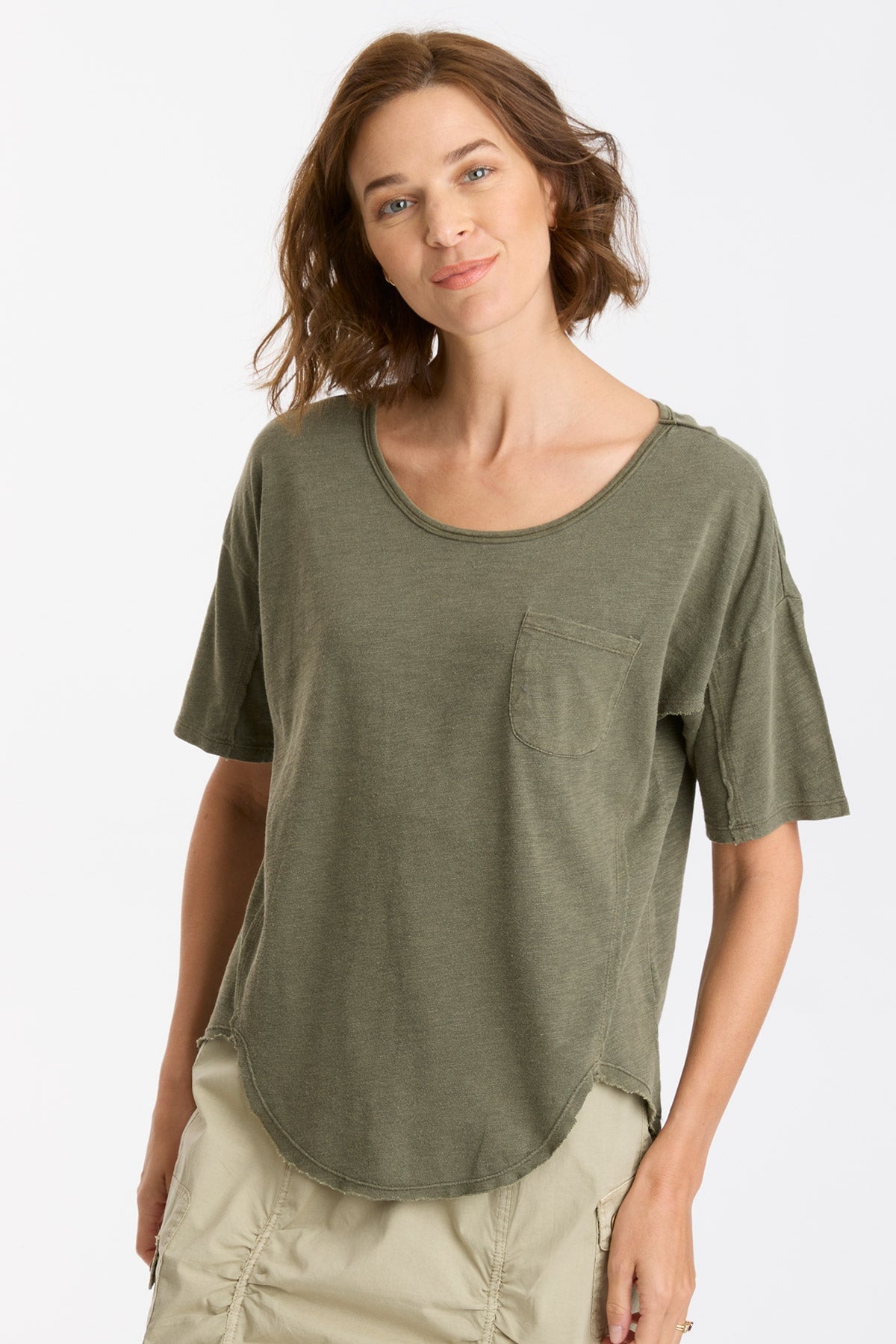 Duvall Tee Kombu Pigment Dyed T-Shirt - Soft Vintage Washed Cotton Crewneck for Men | Casual Wear, Street Style & Everyday Comfort