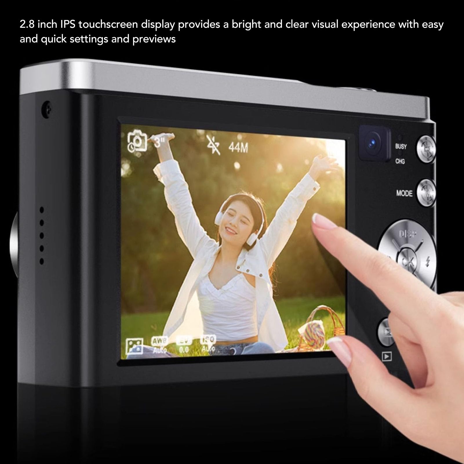5K Digital Camera with 10x Zoom & Anti-Shake for Vlogging & Travel Photography