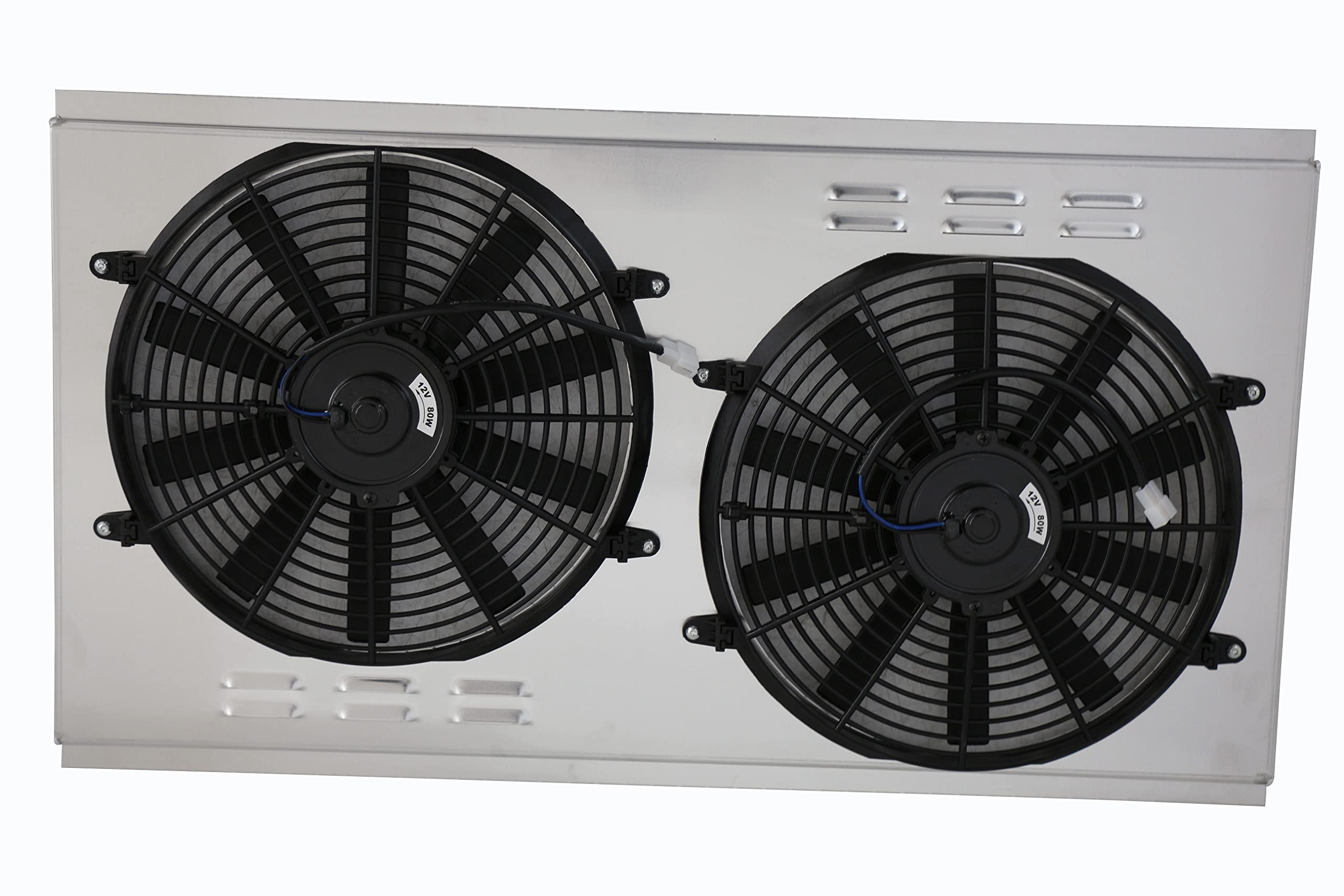 1988-2000 Chevy/GMC C/K Series Aluminum Shroud with 14'' Cooling Fans - Perfect for C1500, C2500, C3500, K1500, K2500 Models - Ideal for Truck Upgrades & Engine Cooling
