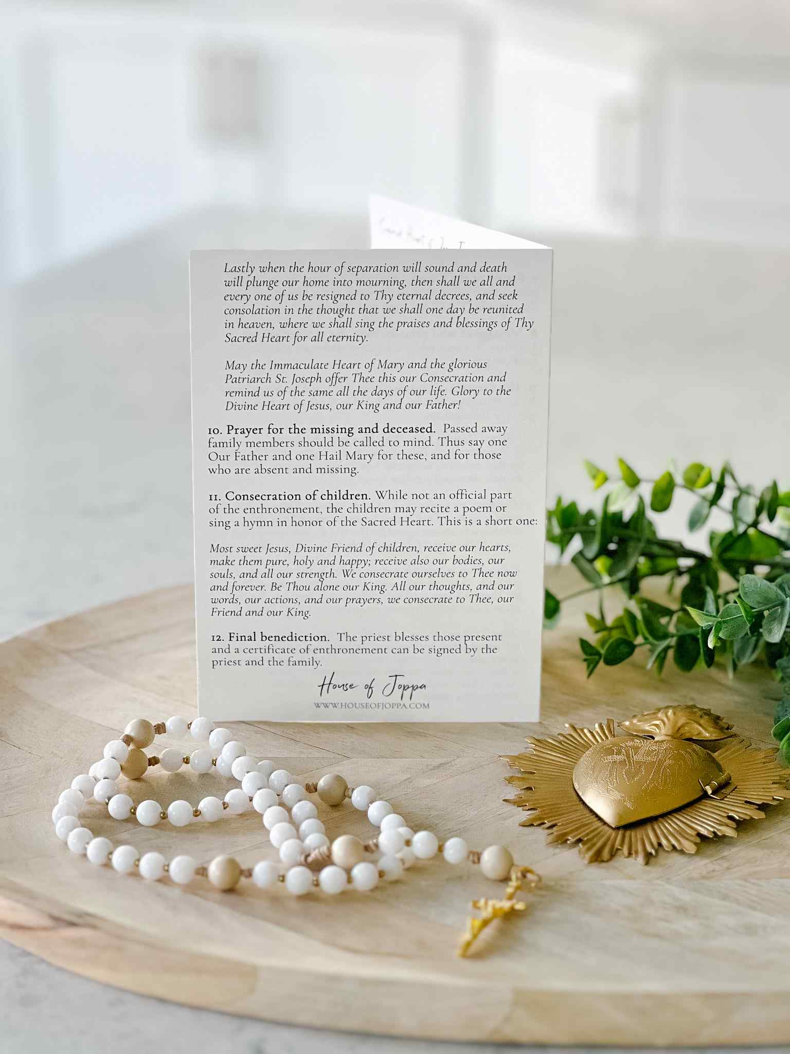 Sacred Heart Enthronement Kit - Catholic Home Altar Set for Prayer & Devotion - Perfect for Family Worship & Religious Decor