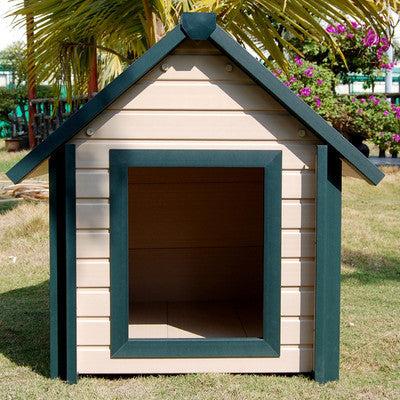 Maintenance-Free Dog House for Large & Extra Large Breeds - Weatherproof Outdoor Shelter for Dogs