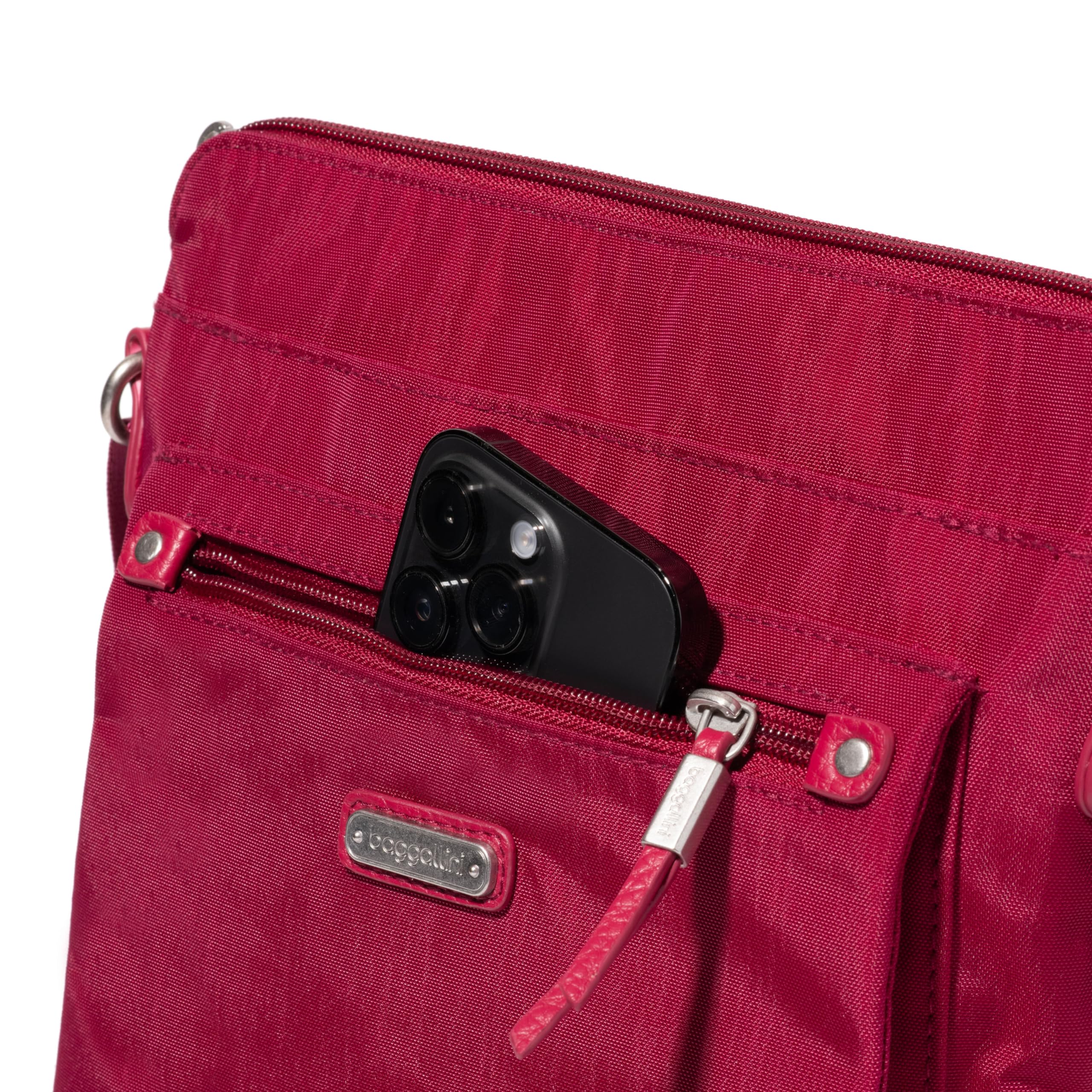 Baggallini Go Bagg RFID Blocking Crossbody Bag with Phone Wristlet - Secure Travel Purse for Women, Perfect for Commuting, Shopping & Airport Security