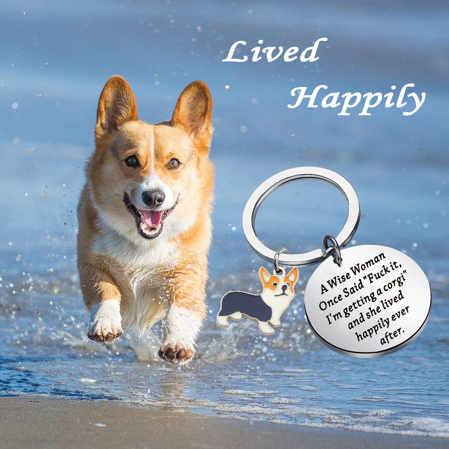 Cute Corgi Keychain Gift for Women - Perfect for Dog Lovers, Corgi Moms & Fun Sayings Like 'Fuck It I'm Getting a Corgi' - Great for Keychains, Bags & Everyday Carry