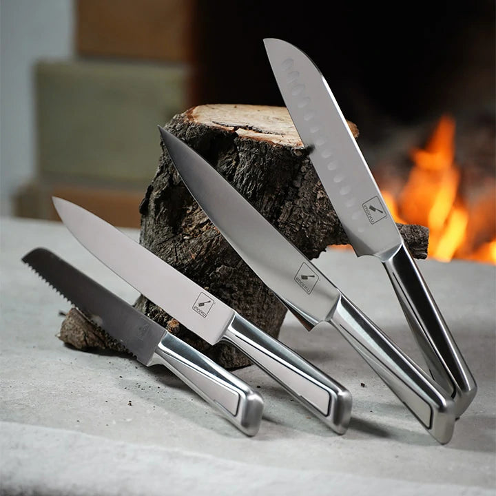 16-Piece High Carbon Stainless Steel Kitchen Knife Set with Wooden Block - Professional Chef Knives for Cooking, Slicing, Dicing - Perfect for Home Kitchens, Restaurants & Culinary Gifts
