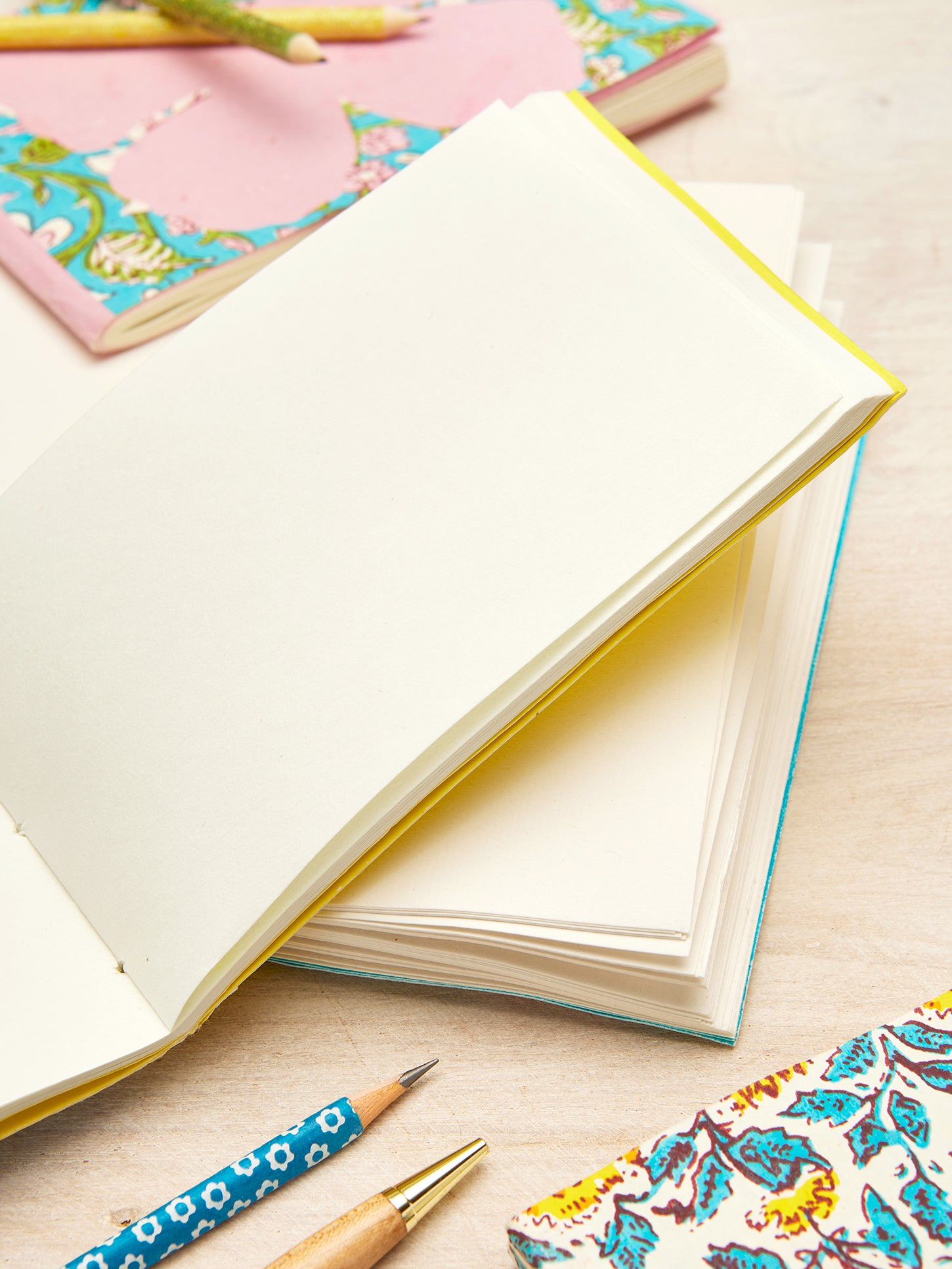 Namaste Block Print Notebook - Sunflower Design | Handmade Journal for Writing, Sketching & Gift Giving | Perfect for Yoga, Meditation & Travel