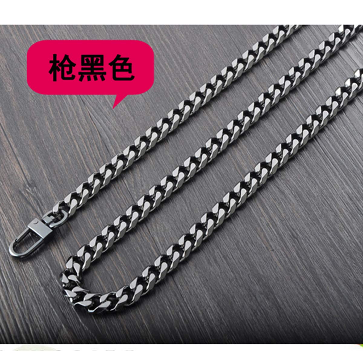 6-Pack Black Metal Chain Strap for Handbags & Purses - DIY Replacement Shoulder or Crossbody Strap (31