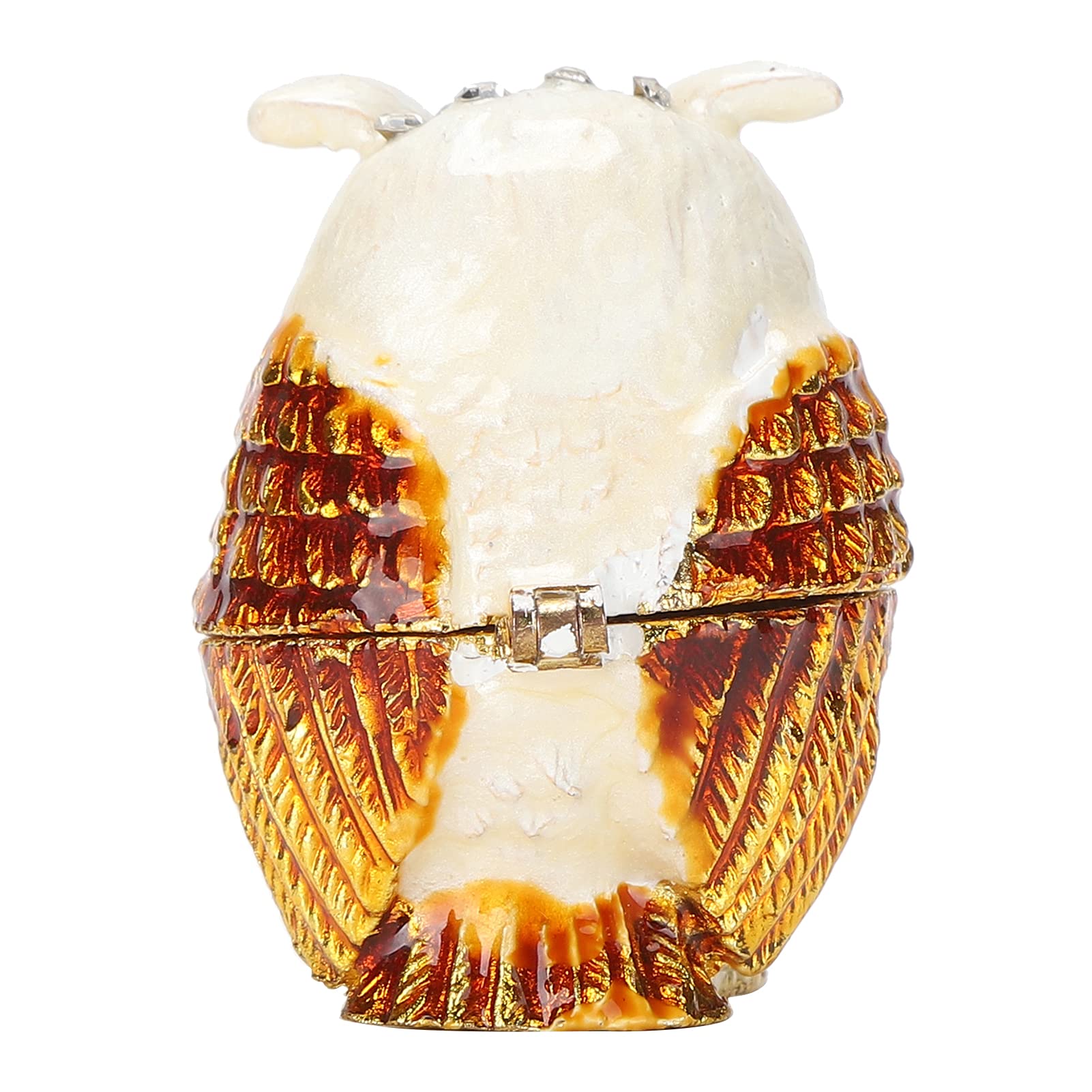 Owl Trinket Box with Rhinestones - Mini Jewelry Box & Ring Holder for Earrings, Necklaces - Decorative Hinged Owl Figurine for Home Decor, Gift Giving & Vanity Organizer