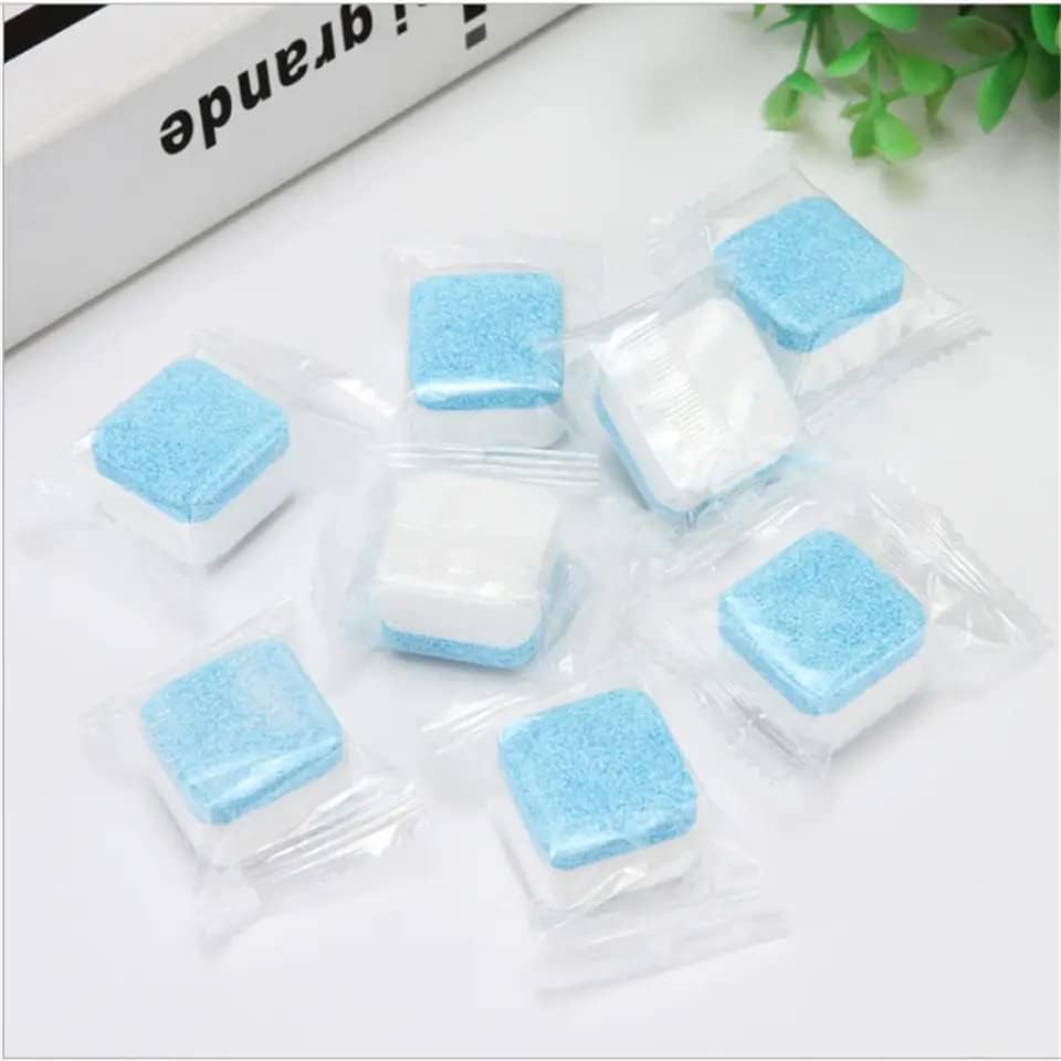 DOEASY Washing Machine Cleaner Tablets - 12 Pack | Deep Cleaning Descaler Powder for Top Load & Front Load Washers | Removes Stains from Drum & Tub | Perfect for Fully Automatic Machines | Use Monthly for Fresh, Odor-Free Laundry