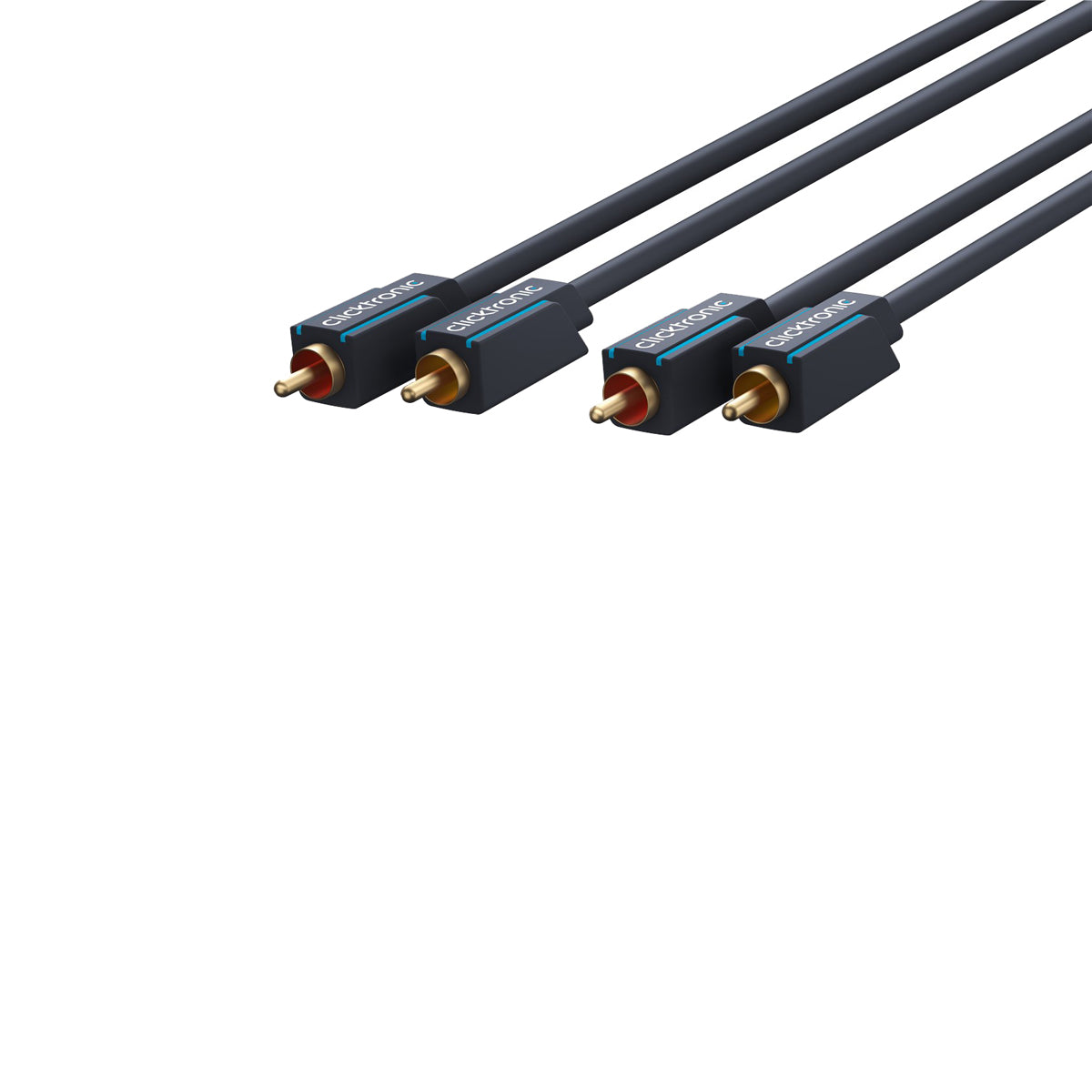 High-Quality Clicktronic Cinch Stereo RCA Cable 5m - Premium Audio Connection for Home Theater, Gaming & Music Systems
