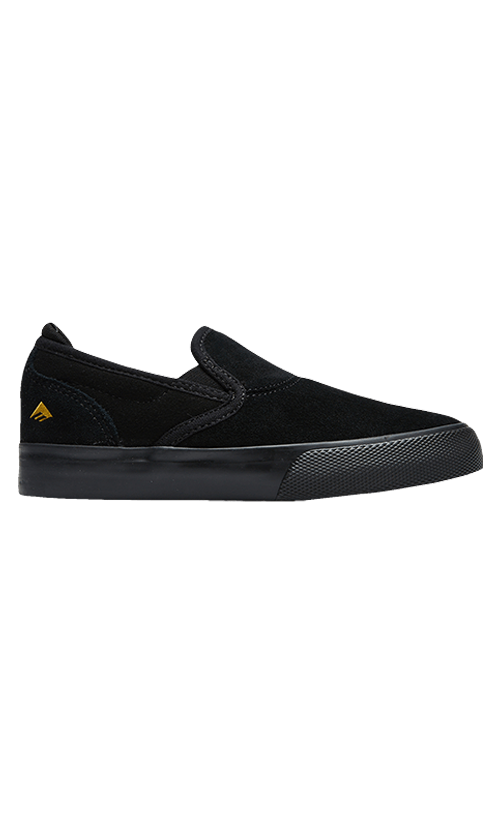 Emerica Wino G6 Youth Slip-On Skate Shoes for Boys - Black/Black - Comfortable & Durable for Skateboarding and Casual Wear