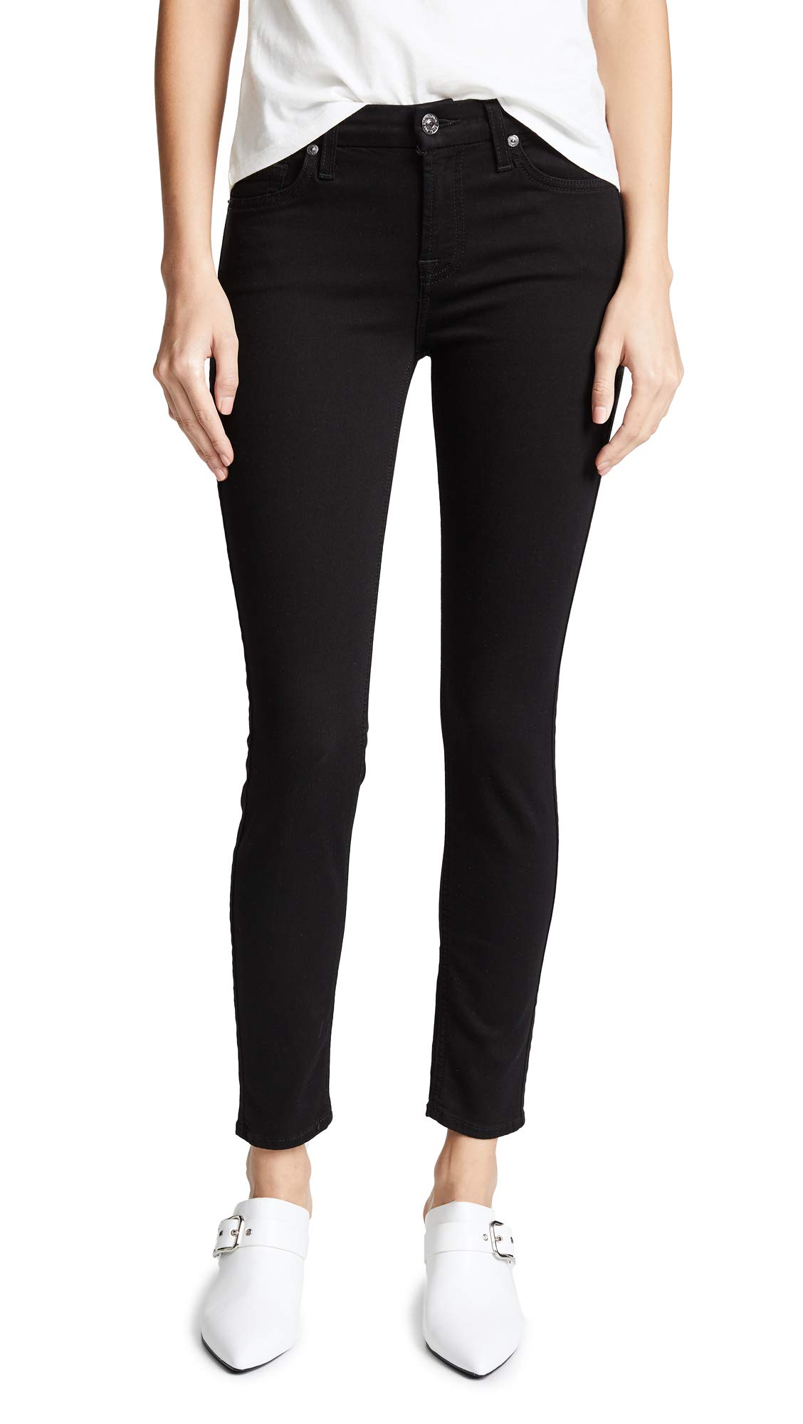 7 For All Mankind Women's Ankle Skinny Jeans - Stretch Denim Pants, High Waist Slim Fit for Casual & Night Out | Perfect for Date Night, Office Wear & Weekend Style