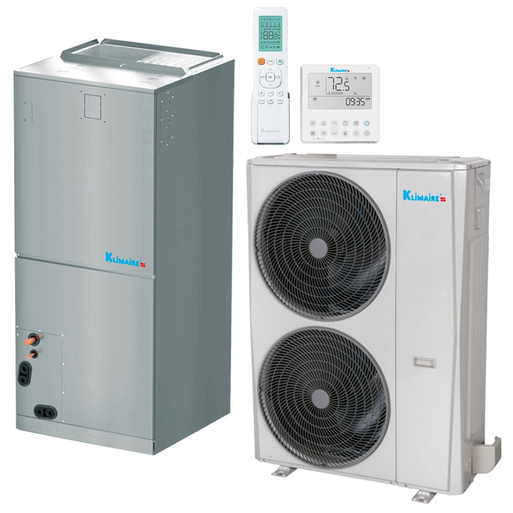 4 Ton Klimaire 16 SEER2 Central Ducted Split Hyper Heat Pump AC System - Energy Efficient Heating & Cooling for Homes | Perfect for Year-Round Comfort in Extreme Climates