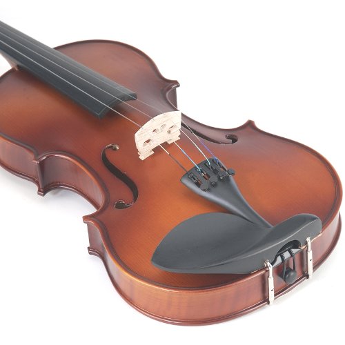 Mendini 16-Inch MA350 Satin Antique Solid Wood Viola with Case, Bow, Rosin, Bridge & Strings - Perfect for Beginners, Students & Professional Musicians | Practice, Performances & Orchestra Use