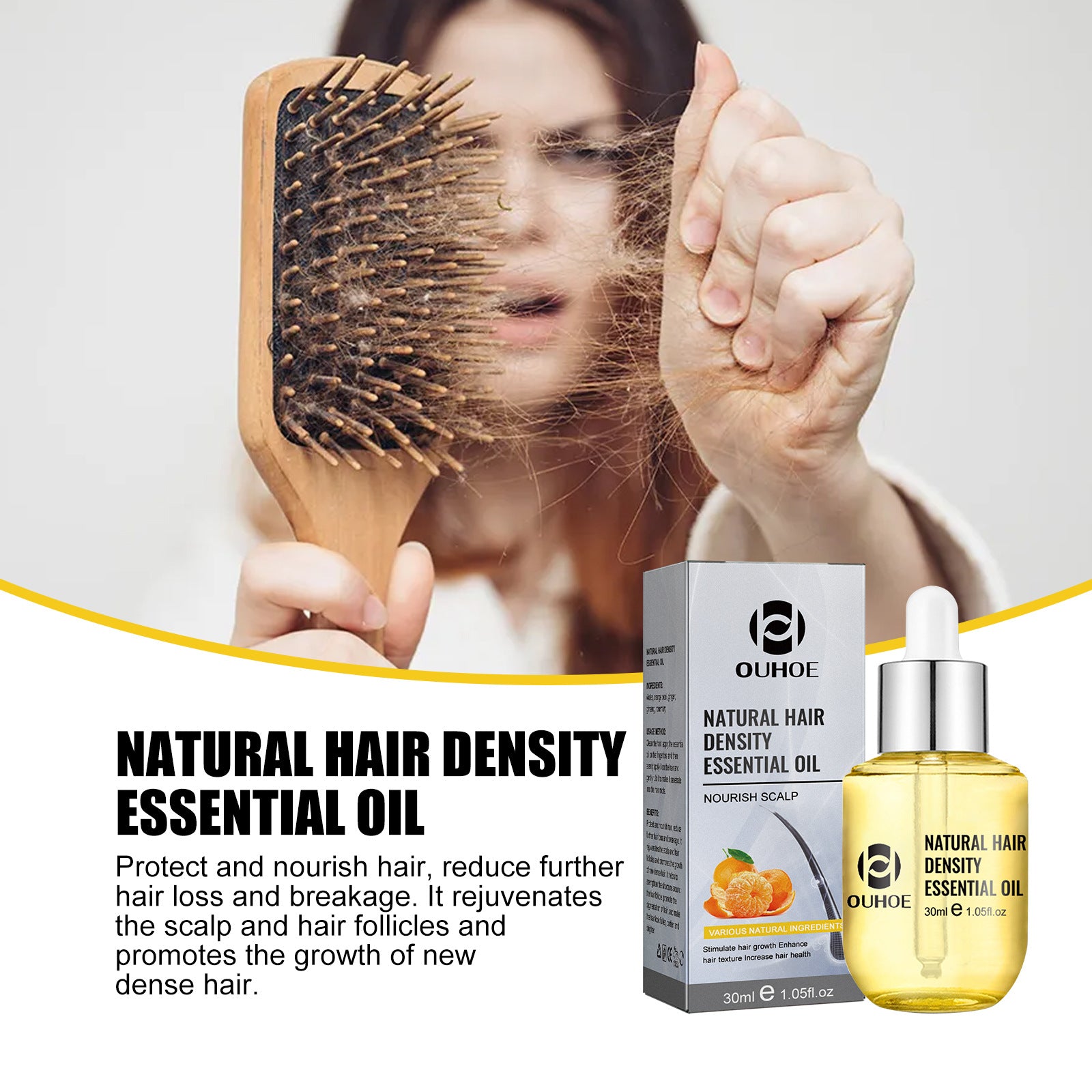 Best Hair Care Essential Oil for Moisturizing & Thickening - Natural Scalp Treatment for Dry Damaged Hair - Perfect for Daily Use & Salon Treatments