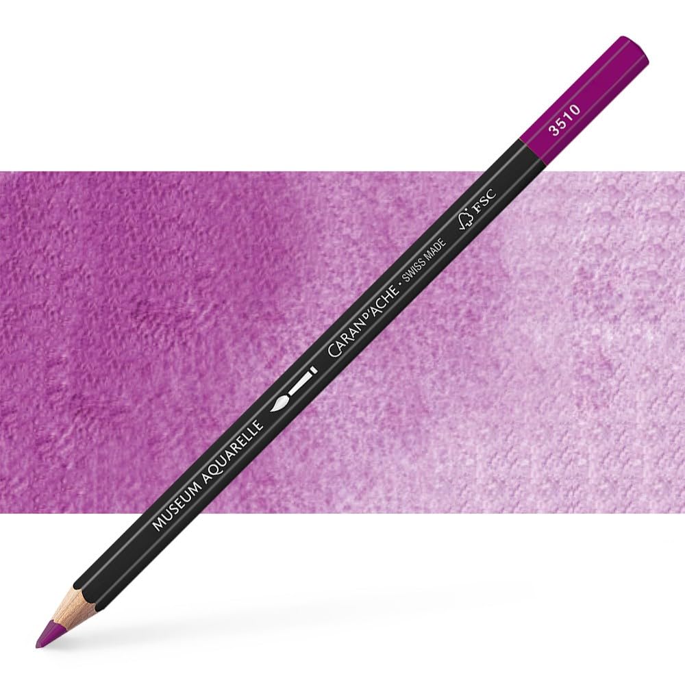 Premium Caran D'Ache Museum Aquarelle Watercolor Pencil - Periwinkle Blue (3510.131) | Professional Artist Grade Colored Pencils for Sketching, Drawing & Watercolor Painting