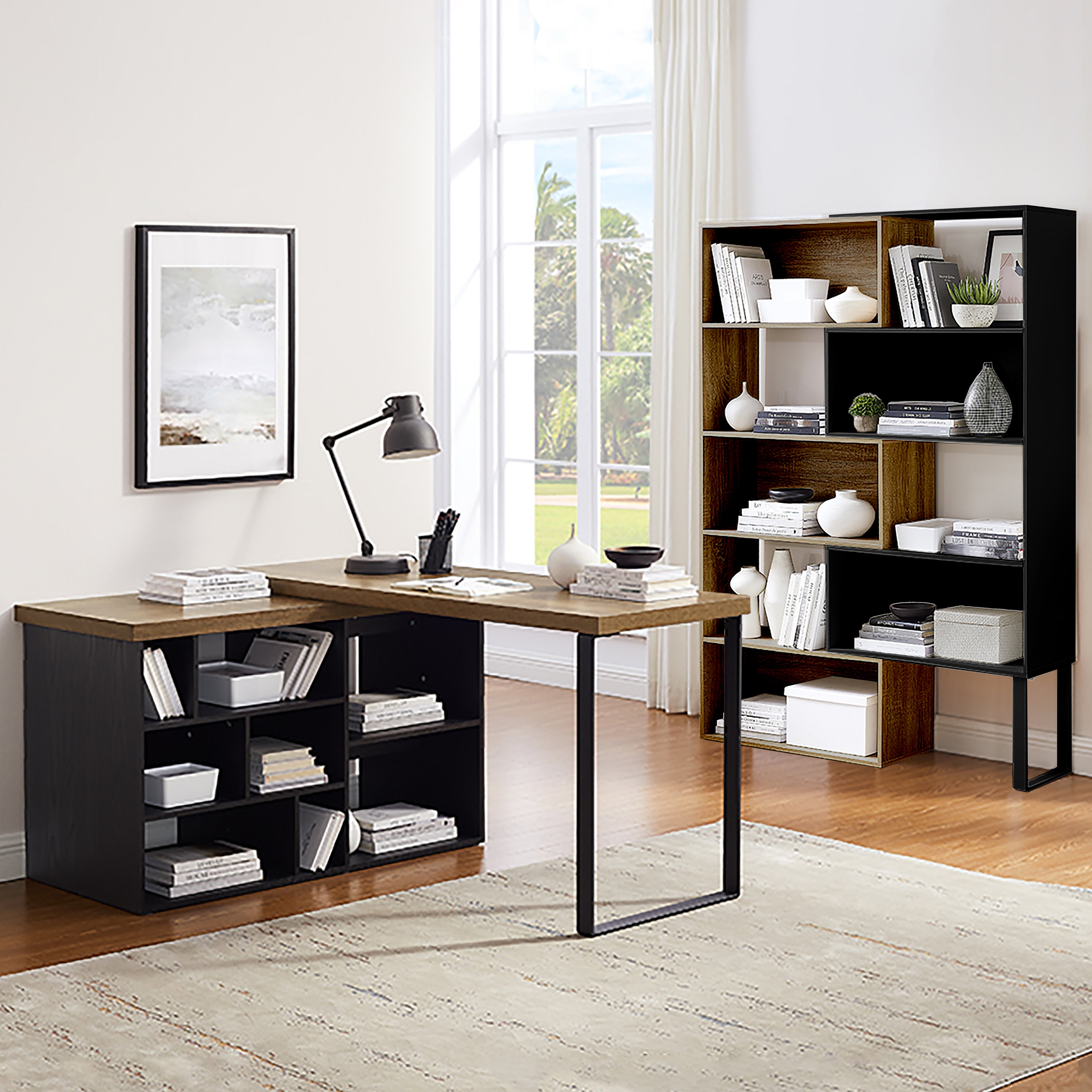 Criterion Aspire Adjustable Standing Desk 150cm - Dark Oak Black Finish for Home Office & Workspace Ergonomics