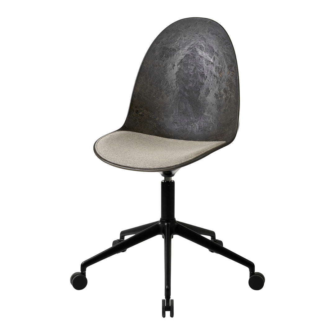 Eternity Swivel Chair with Casters - Upholstered Seat for Office, Living Room & Home Decor - Ergonomic Rolling Chair for Comfortable Workspace & Relaxation