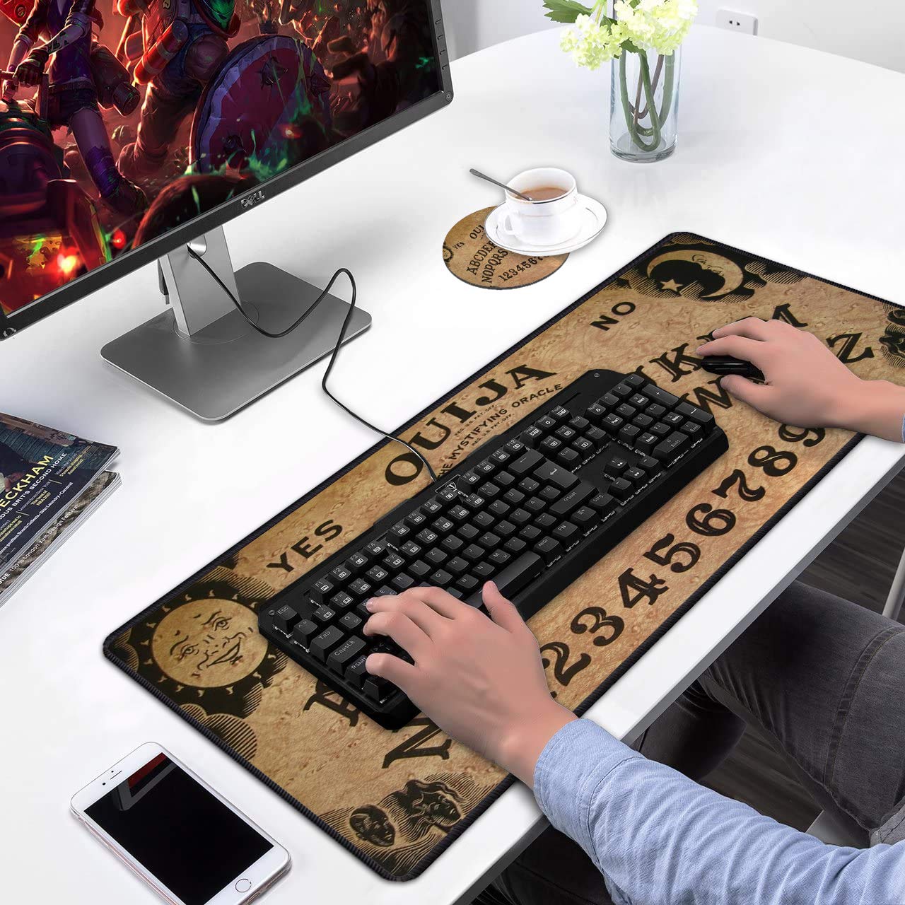 XXL Gaming Mouse Pad with Coasters Set - 35.4