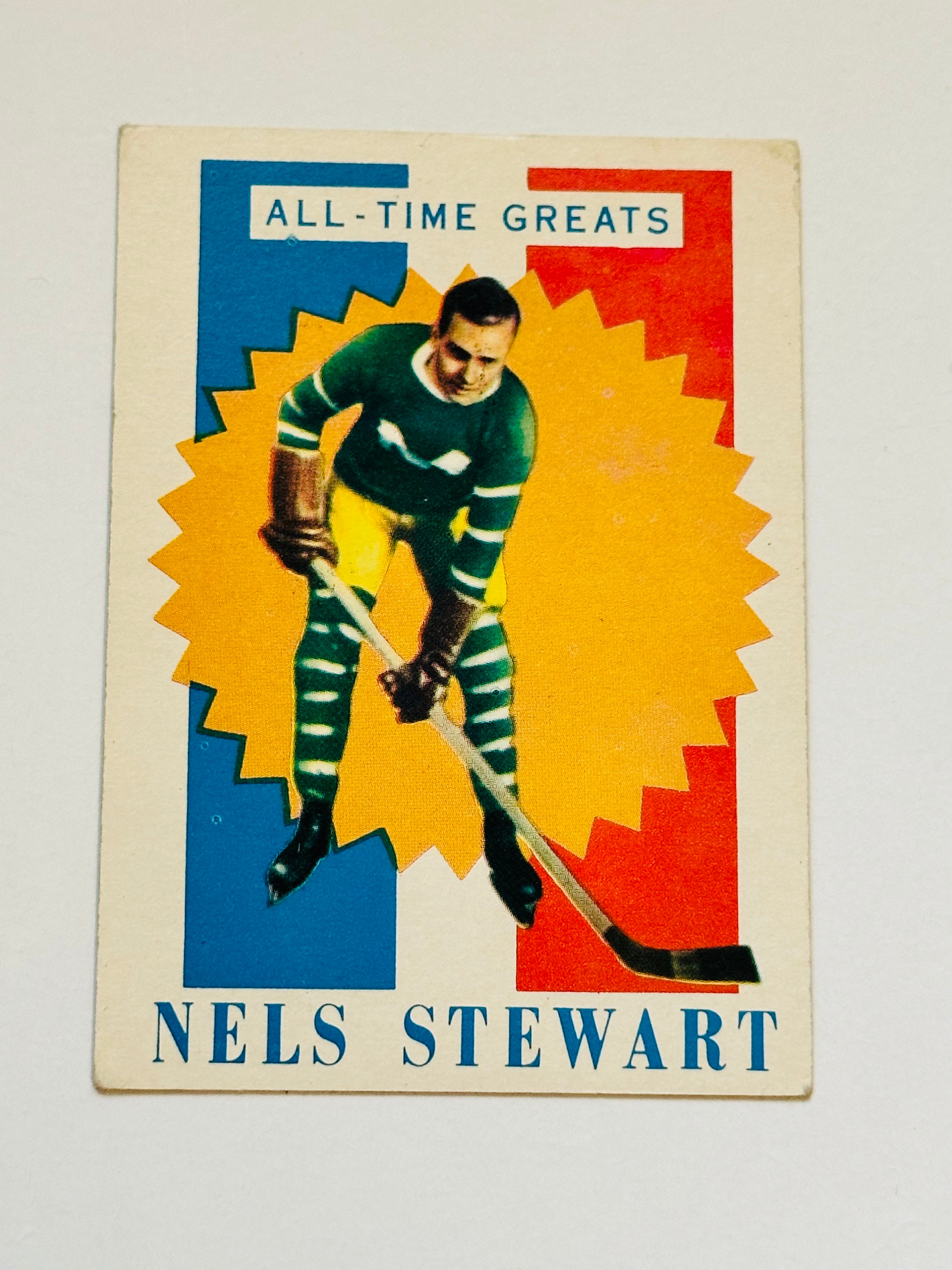 1960 Nels Stewart Topps All-Time Great Hockey Card - Vintage NHL Collectible for Sports Memorabilia & Fan Display