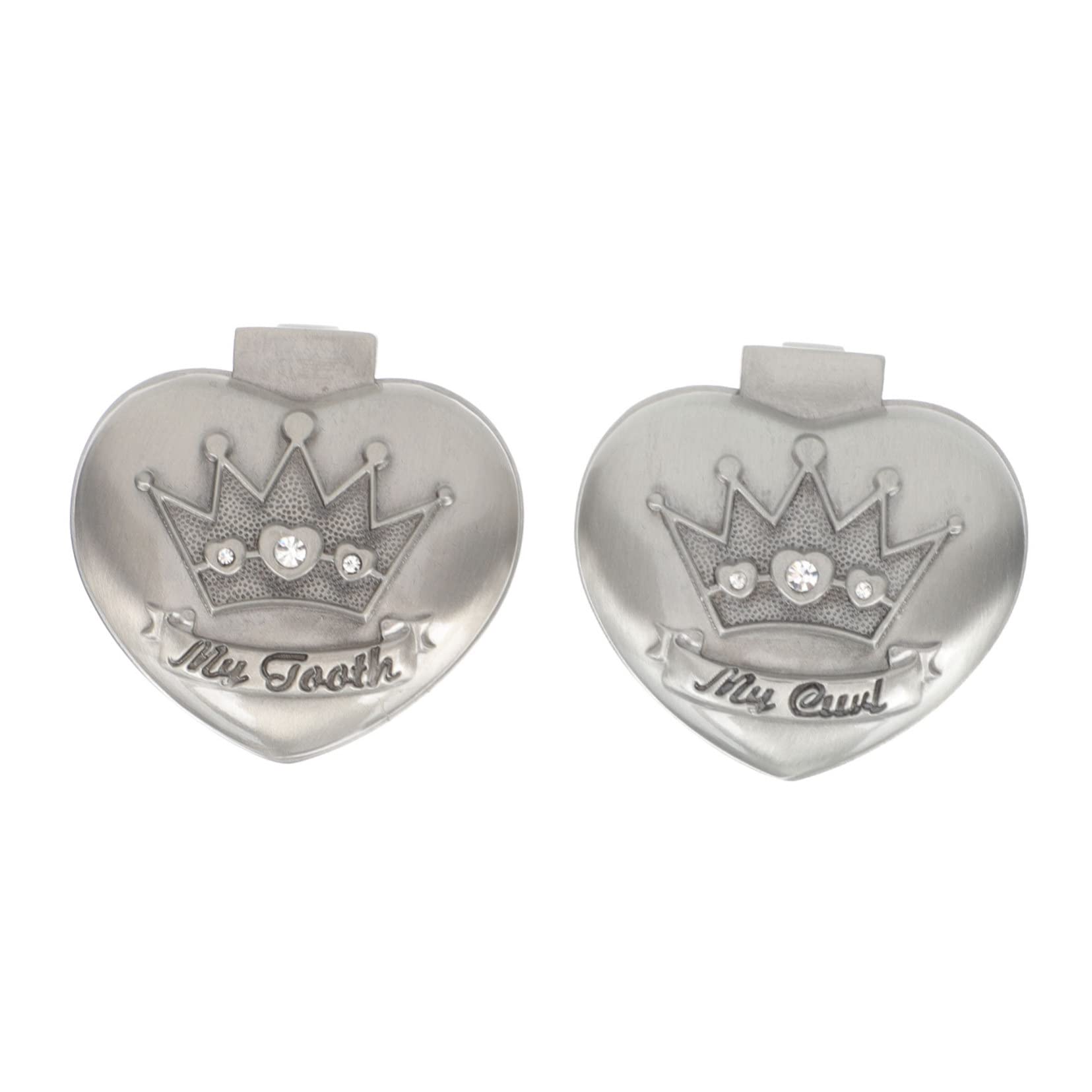 Premium 2-Pack Zinc Alloy Crown Storage Box - Elegant Carved Tooth Case for Dentures, Dental Crowns & Jewelry | Perfect for Travel, Home Organization & Dental Professionals