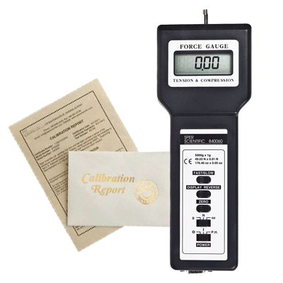 Certified Force Gauge - Digital Push Pull Tester for Industrial & Laboratory Use - Perfect for Quality Control, Material Testing, and Mechanical Applications