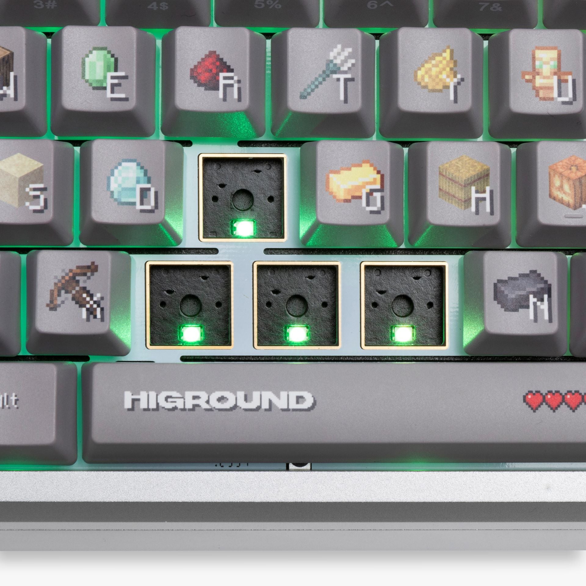 HG x Minecraft Summit 65 Mechanical Gaming Keyboard - Wireless RGB Backlit, Compact 65% Layout for PC/Mac - Perfect for Gaming, Coding & Office Work