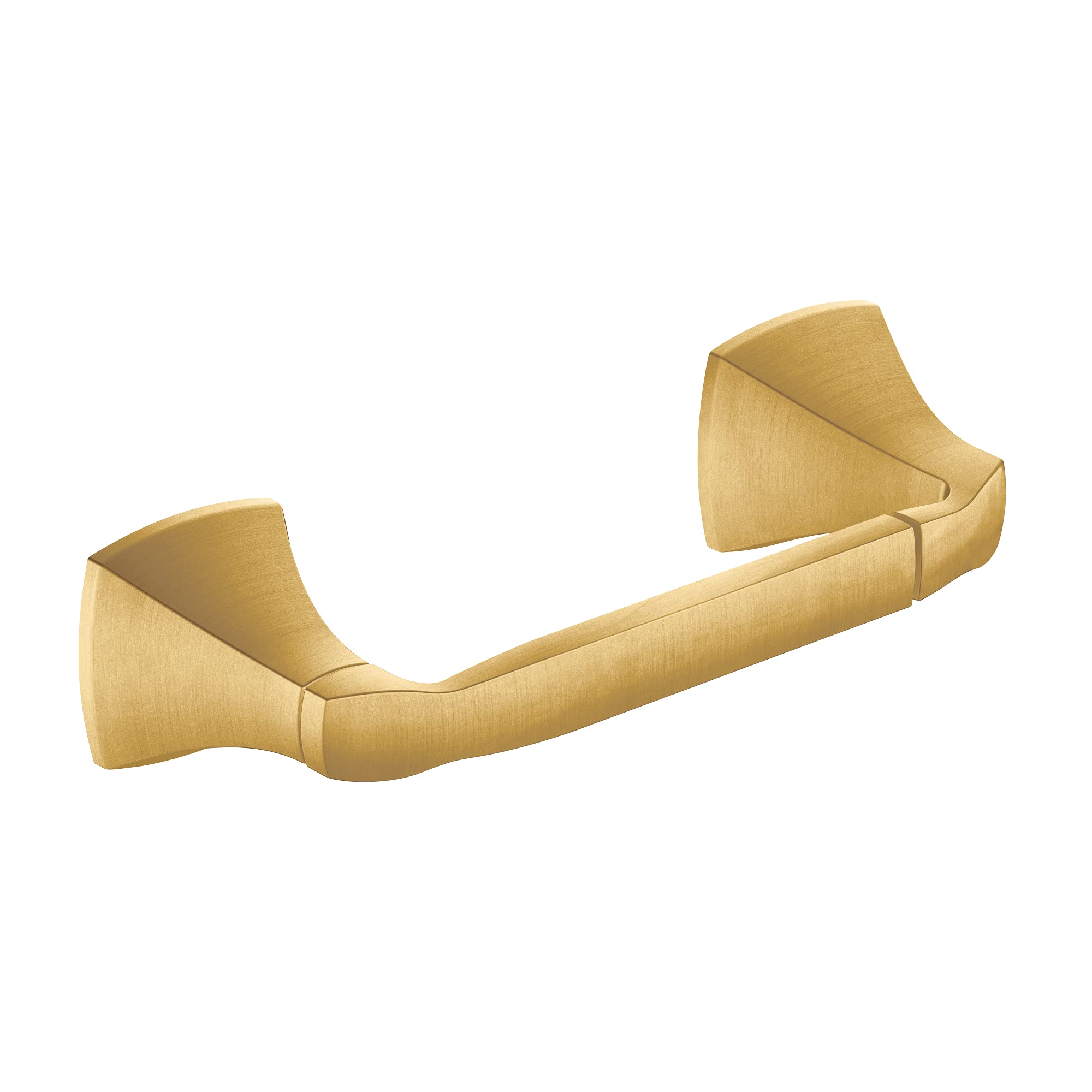 Moen Voss Brushed Gold Pivoting Toilet Paper Holder - Wall Mounted Bathroom Tissue Dispenser (Model YB5108BG) for Modern Homes & Luxury Hotels