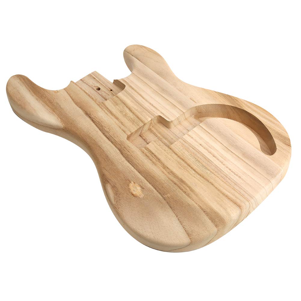 Unfinished Maple Bass Guitar Body - DIY Electric Guitar Parts & Accessories for Custom Builds | Perfect for Electric Guitar Upgrades, DIY Projects, and Replacement Bodies