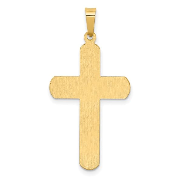 14K Solid Two-Tone Gold Jesus Christ Crucifix Necklace - Religious Cross Pendant Charm for Women & Men - Perfect for Church, Baptism, Weddings & Daily Wear