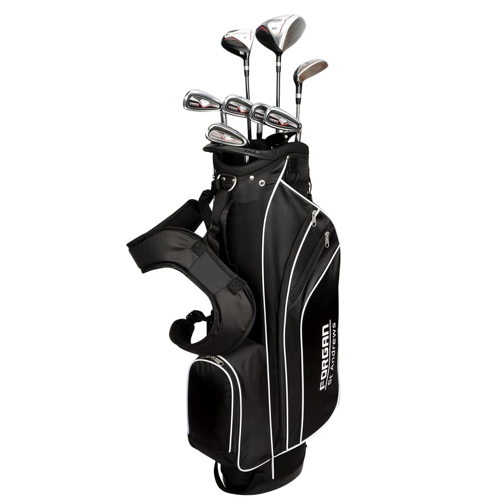 **Forgan of St Andrews F100 Complete Golf Club Set with Bag - Right Handed Men's Clubs for Driving, Chipping & Putting - Perfect for Beginners & Intermediate Golfers**
