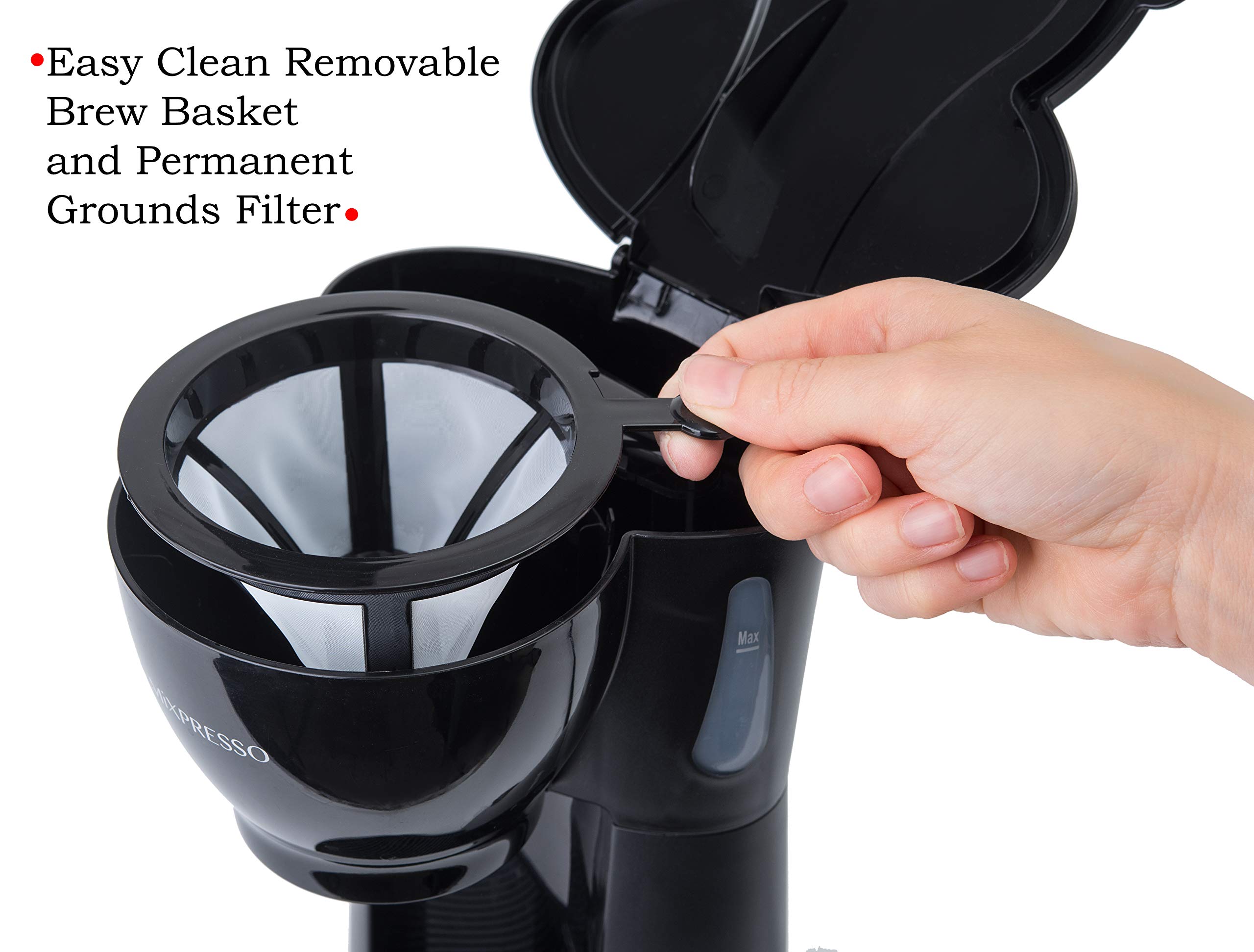 Mini Drip Coffee Maker - Compact & Portable for Single Cup Brewing - Perfect for Home, Office & Travel (10.5oz)