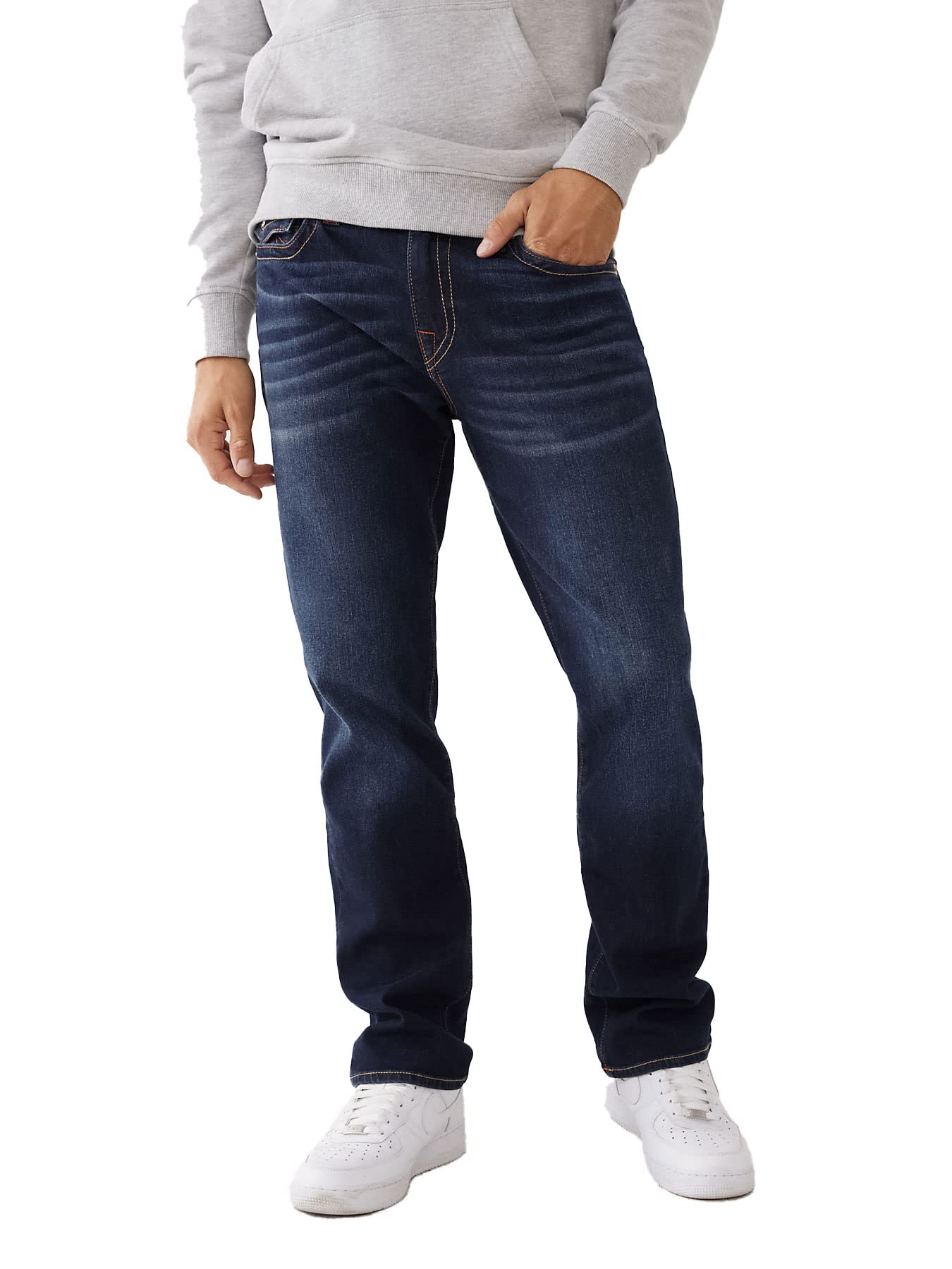 True Religion Men's Ricky Straight Leg Jeans - Classic Denim Pants for Casual Wear & Street Style | Perfect for Everyday Outfits, Dating & Night Out