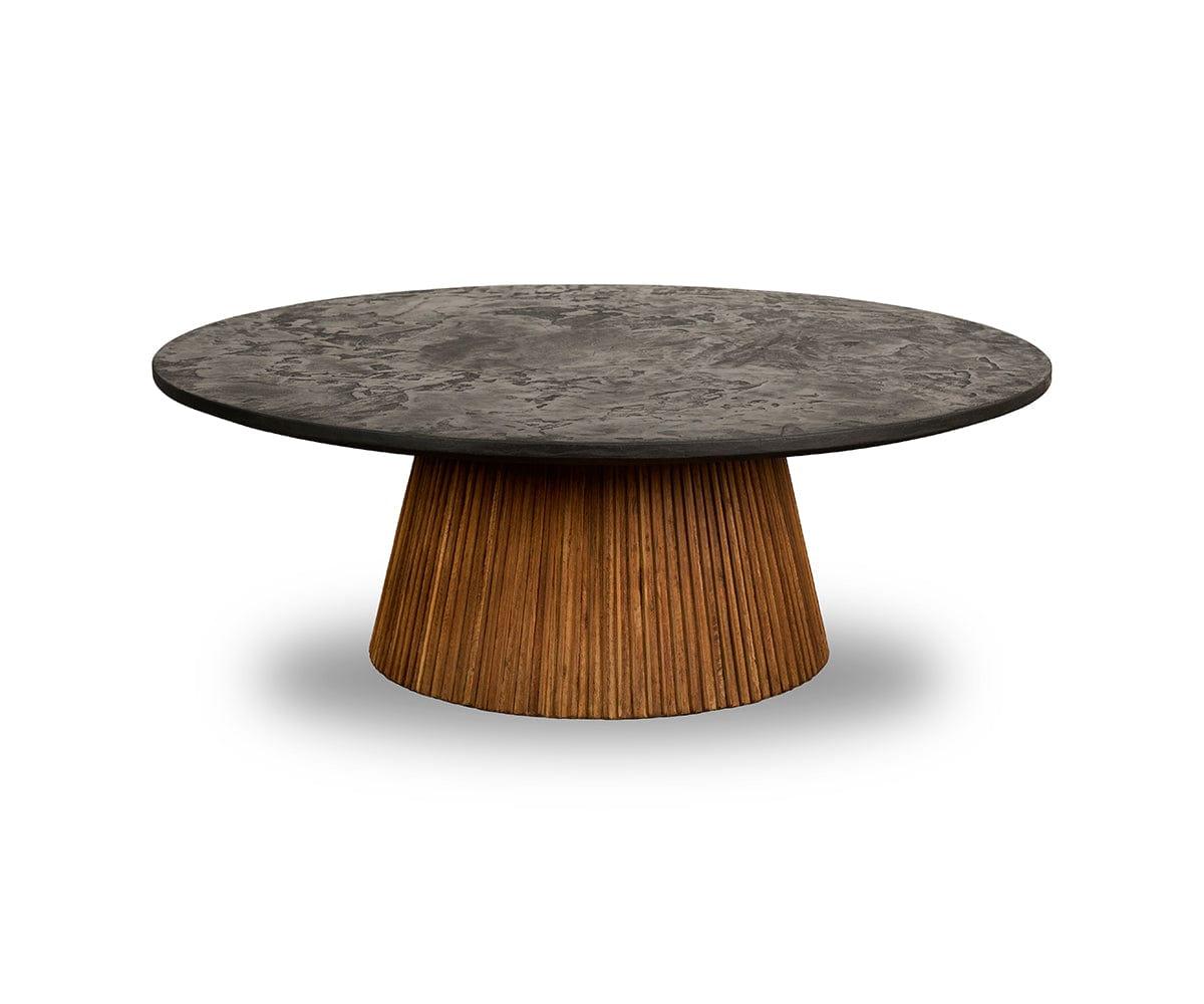 Modern Round Coffee Table - Solid Wood Living Room Center Table for Home Decor - Perfect for Small Spaces, Apartments & Cozy Living Rooms