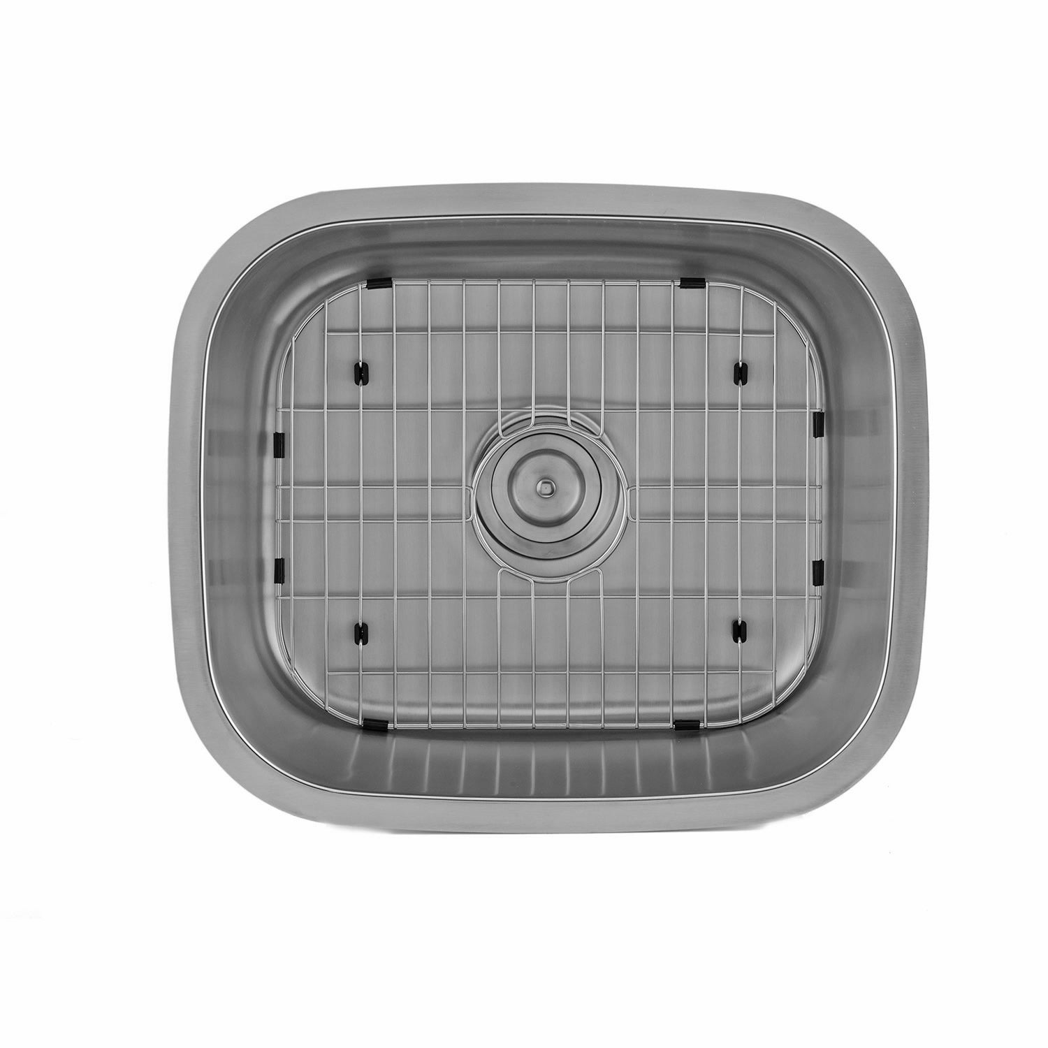 DAX 18 Gauge Stainless Steel Single Bowl Undermount Kitchen Sink - Brushed Finish, 20.75 x 17.75 x 9 Inches (DAX 1720) - Perfect for Modern Kitchens, Restaurant Prep & RV Use