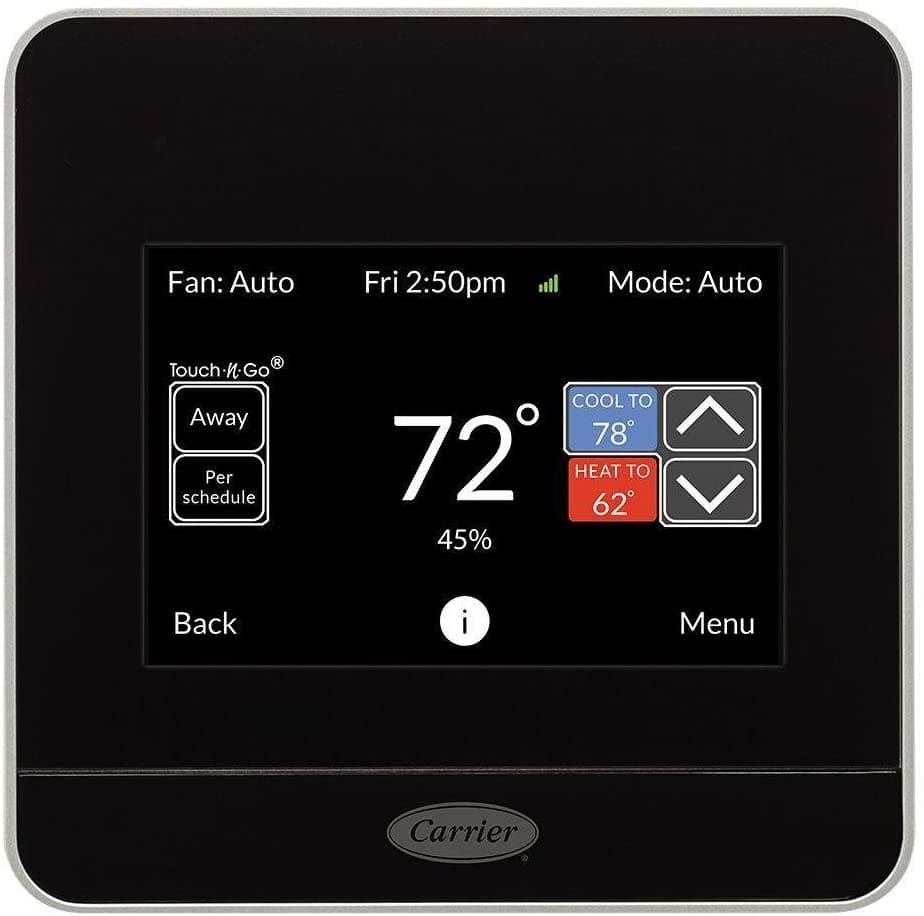 CARRIER Cor 7 Day Programmable WiFi Smart Thermostat with Energy Reports - TP-WEM01 | Remote Temperature Control & Energy Savings for Home & Office
