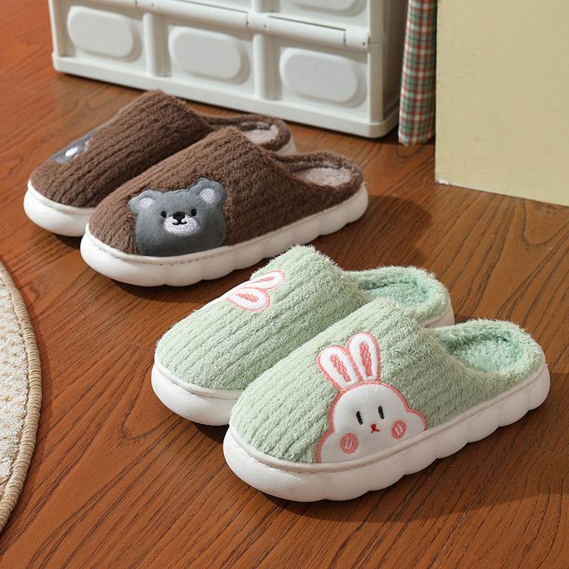 Soft & Cozy Rabbit Plush Fleece Slippers for Women - Non-Slip Indoor House Shoes - Perfect for Winter, Lounge & Home Comfort