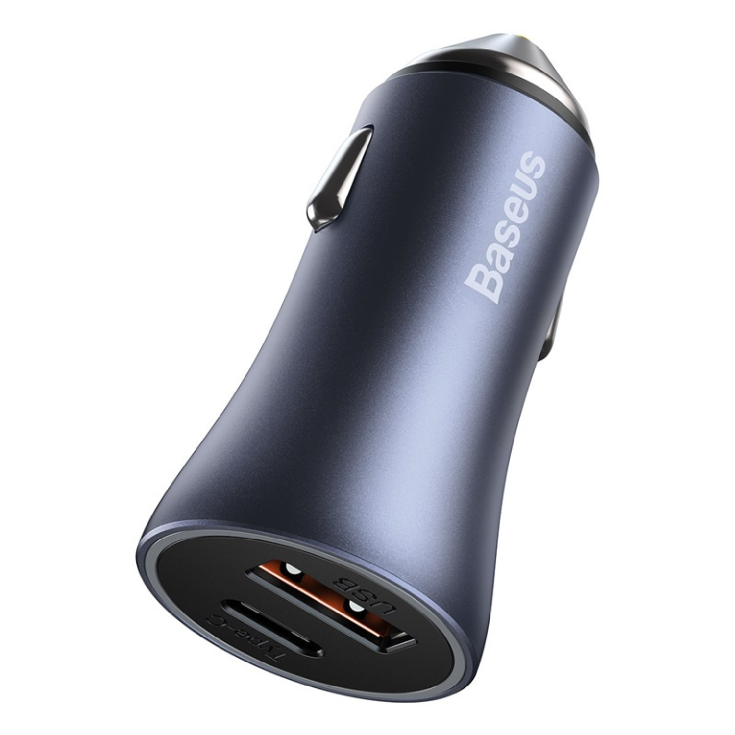Baseus Golden Contactor Pro 40W Dual USB-C Fast Car Charger - Dark Gray | Quick Charge for iPhone, Android & More | Perfect for Road Trips & Commuting
