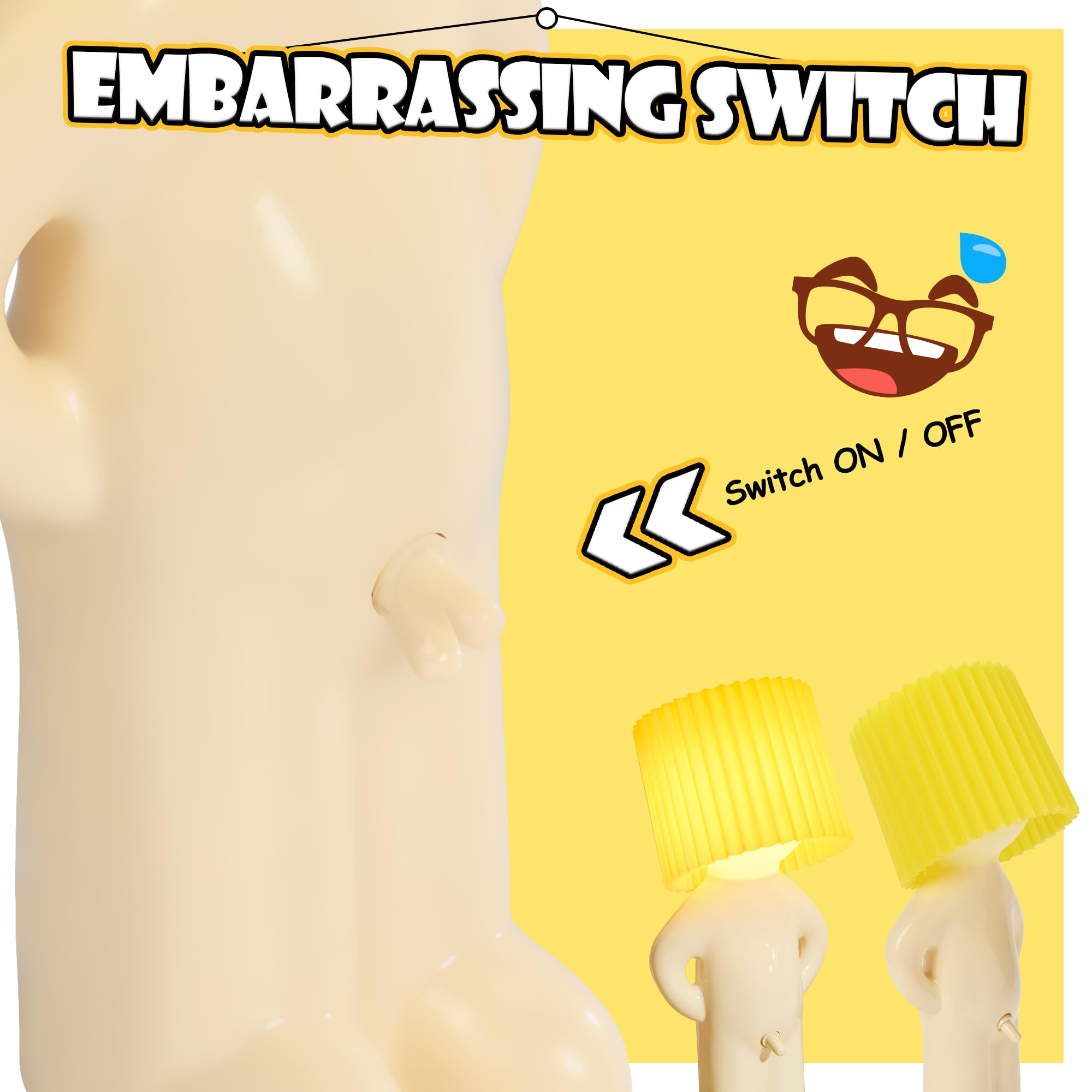 OMG Dat Switch! Funny Anniversary & Birthday Gifts, Bedside Night Light for Men, Women, Best Friends, Couples - Perfect for Christmas, White Elephant, Easter & Home Office Decor