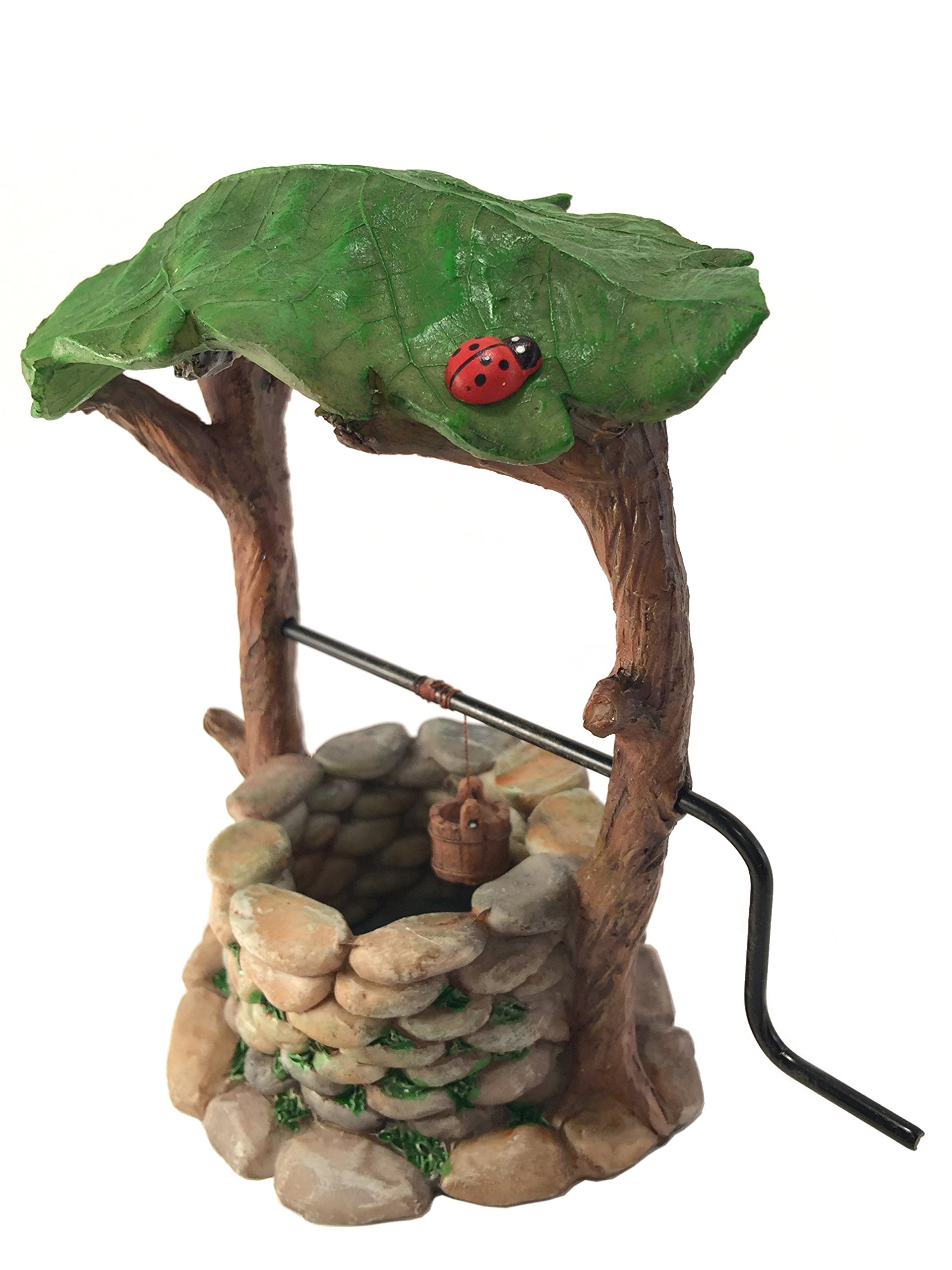 GlitZGlam Miniature Wishing Well with Movable Handle & Bucket - Fairy Garden Decor for Gnomes, Fairies & Miniature Landscapes | Perfect for Fairy Gardens, Terrariums & Outdoor Decor