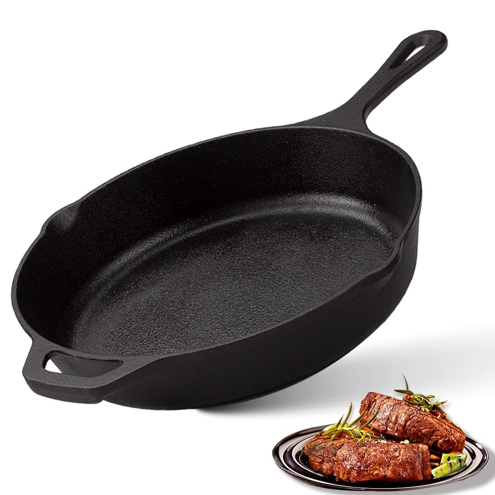 **Z GRILLS 10 Inch Pre-Seasoned Cast Iron Skillet – Heavy Duty Frying Pan for Stovetop, Grill, Oven & Induction – Perfect for Camping, Firepit & Outdoor Cooking – Durable & Versatile Cookware**