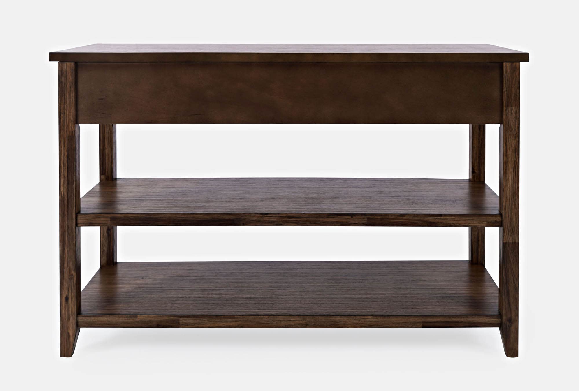 Jofran Inc. Bakersfield Sofa Table with 3 Drawers - Narrow Console Table for Living Room, Entryway & Behind Couch - Rustic Wood End Table with Storage for Small Spaces