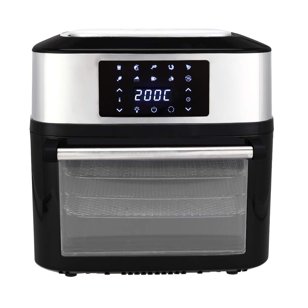 MengK ZOKOP KAFO-1800E-D2 16L 1800W Air Fryer with Digital Display - 220V Black - Perfect for Healthy Frying, Baking, Roasting & Reheating in Kitchens, Dorms & Small Apartments